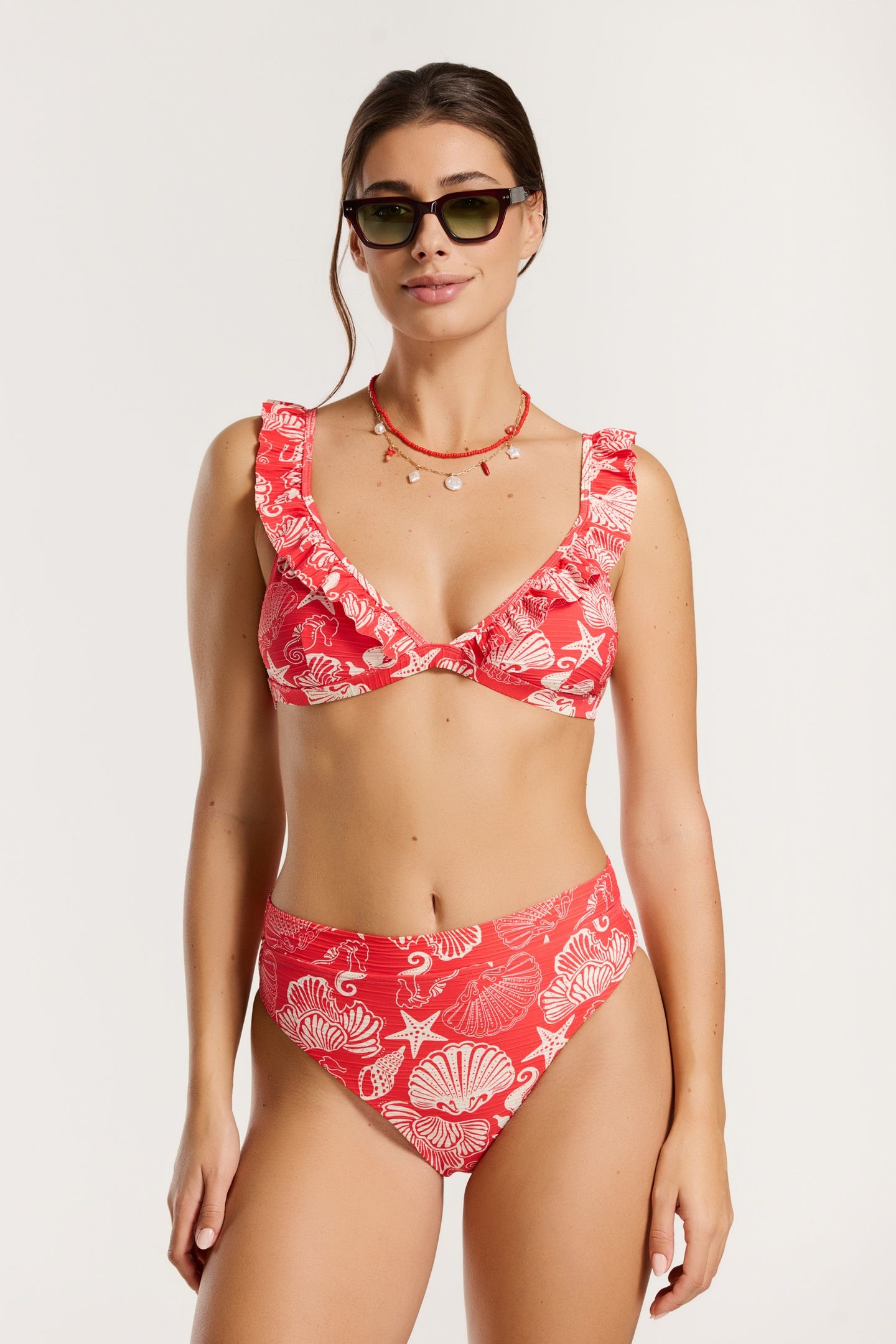 BOBBY BIKINI SET BEACH DAY RED HIBISCUS BEACH DAY 1