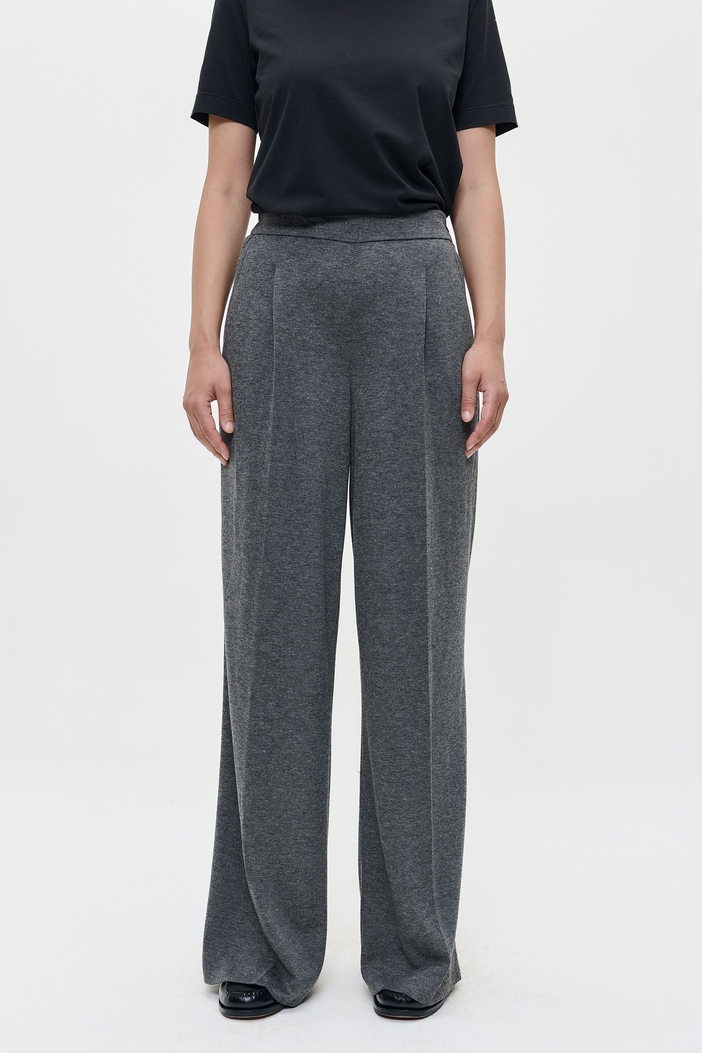 DOUBLE JERSEY DURBAN-2 PANTS GREY MELANGE 2