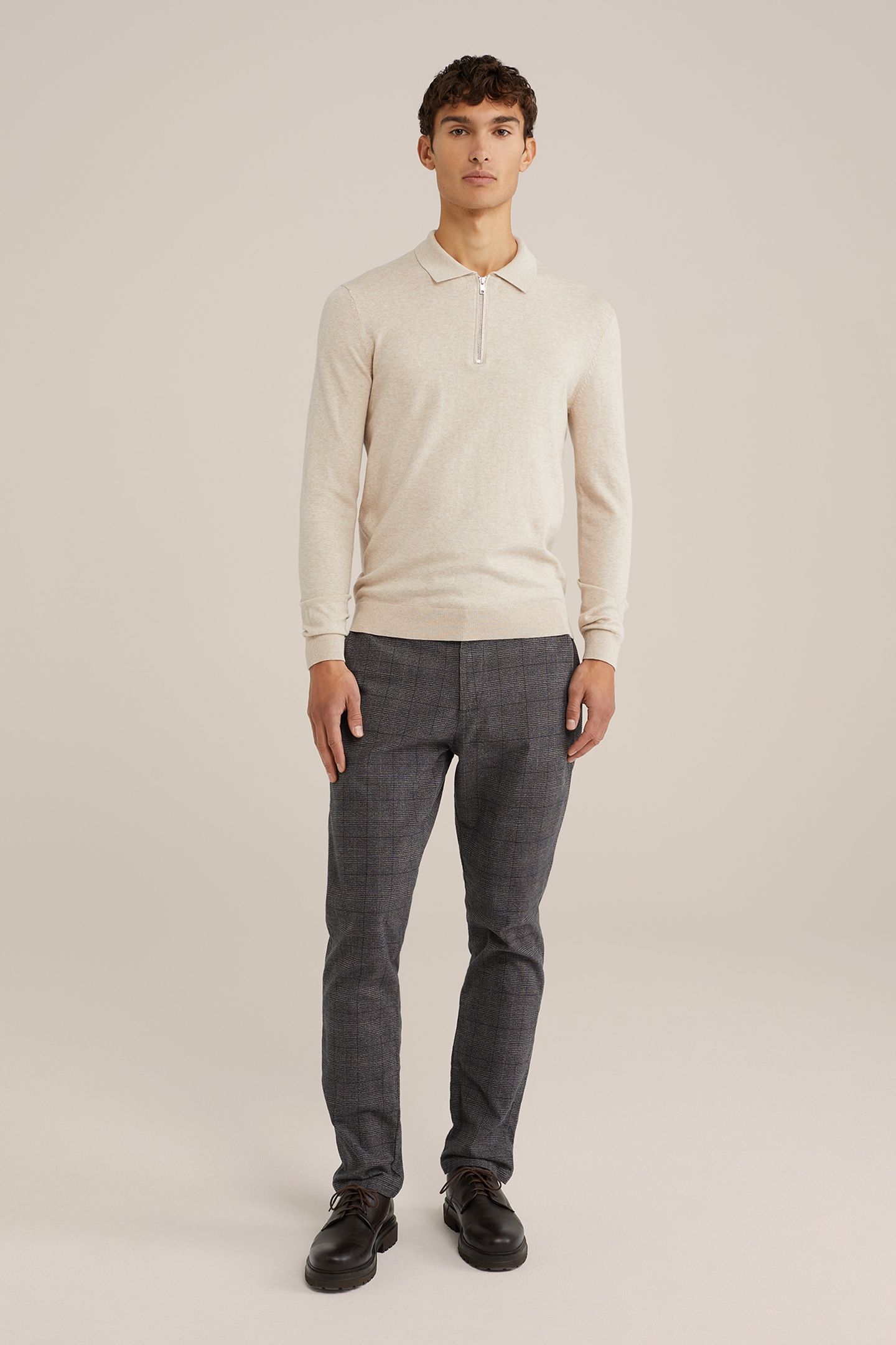 HALFWAY ZIPPER BEIGE 1