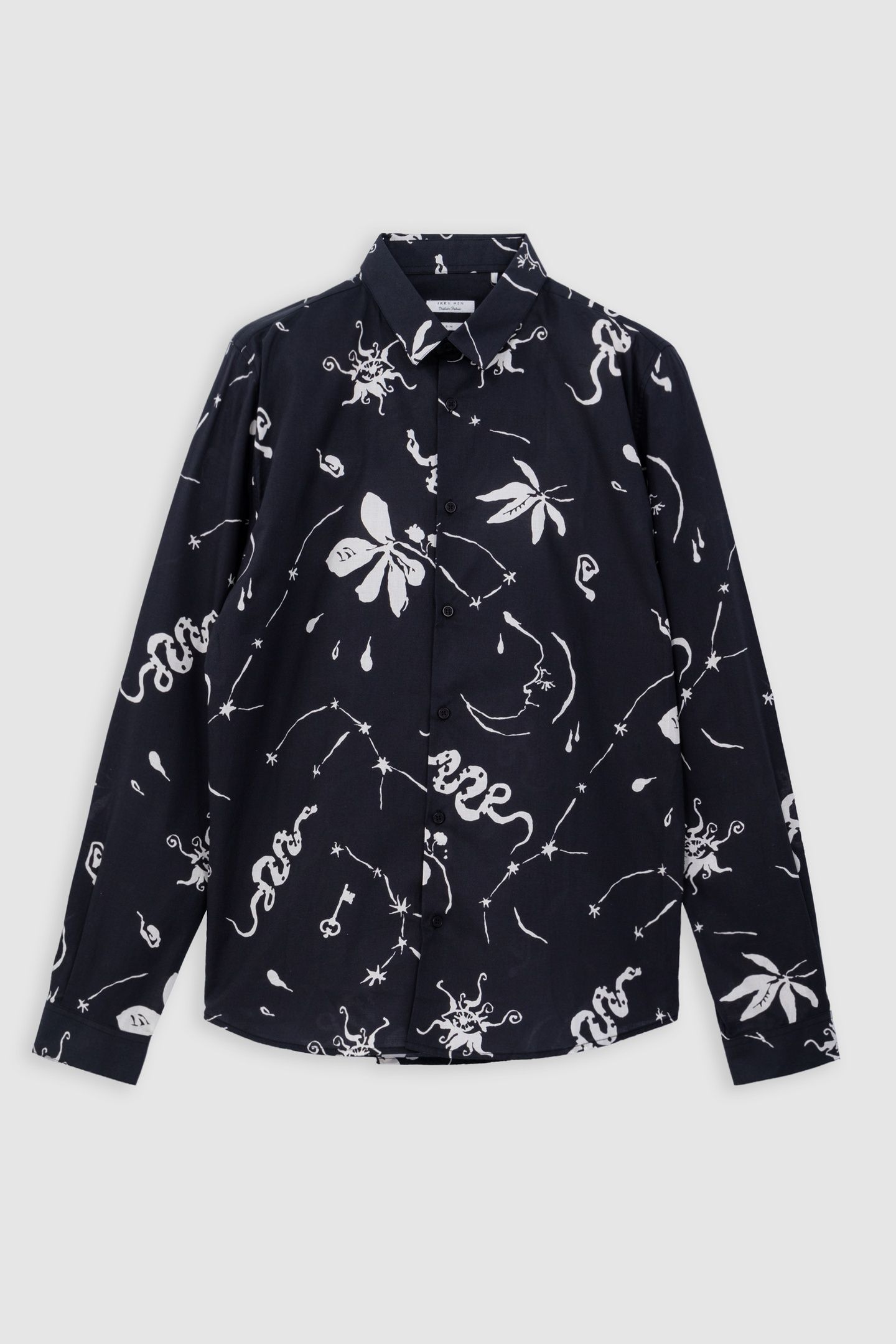 BLACK REGULAR SHIRT WITH STAR PRINT 4