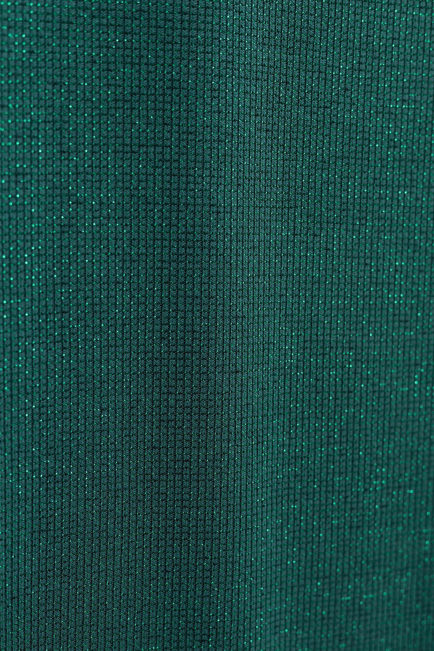 GREEN LUREX WAFFLE KNIT T-SHIRT GREEN 7