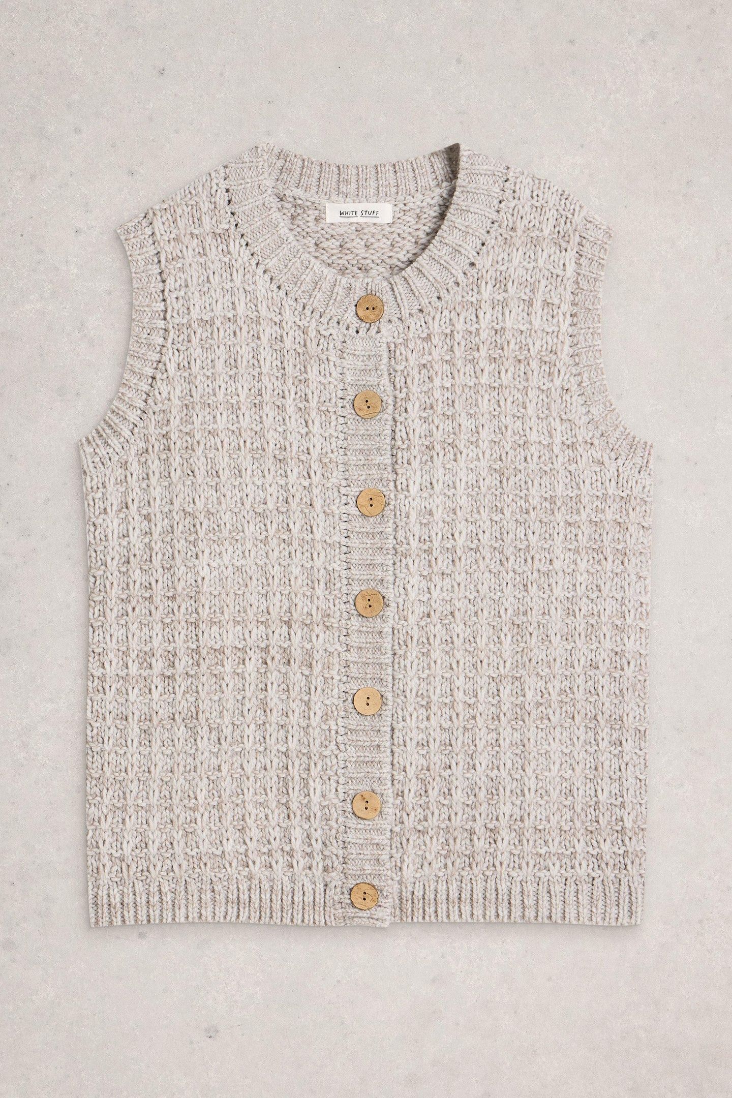 MAXINE BUTTON TANK LIGHT NATURAL 4