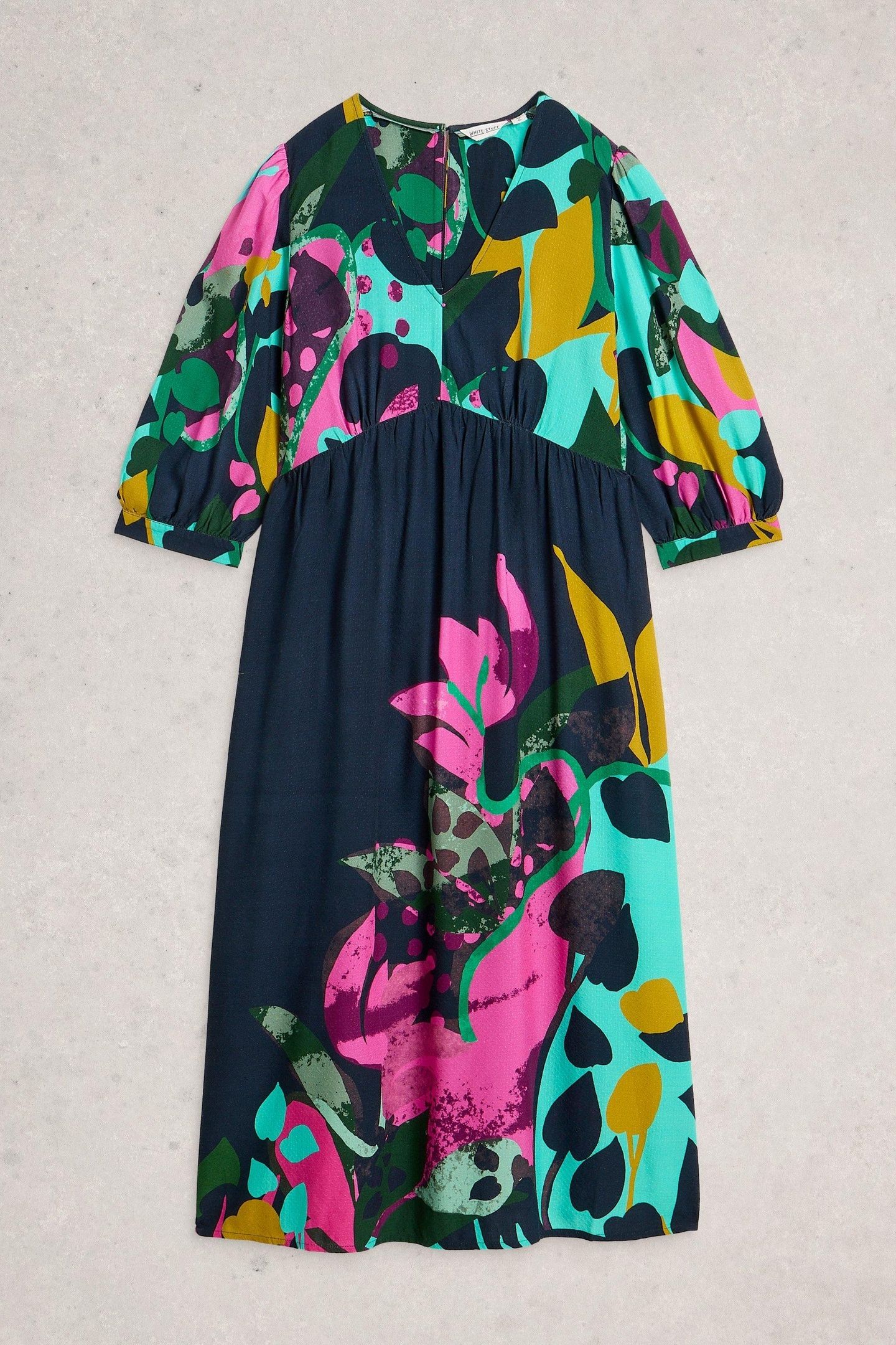 LUCY MIDI DRESS PINK MULTI 3