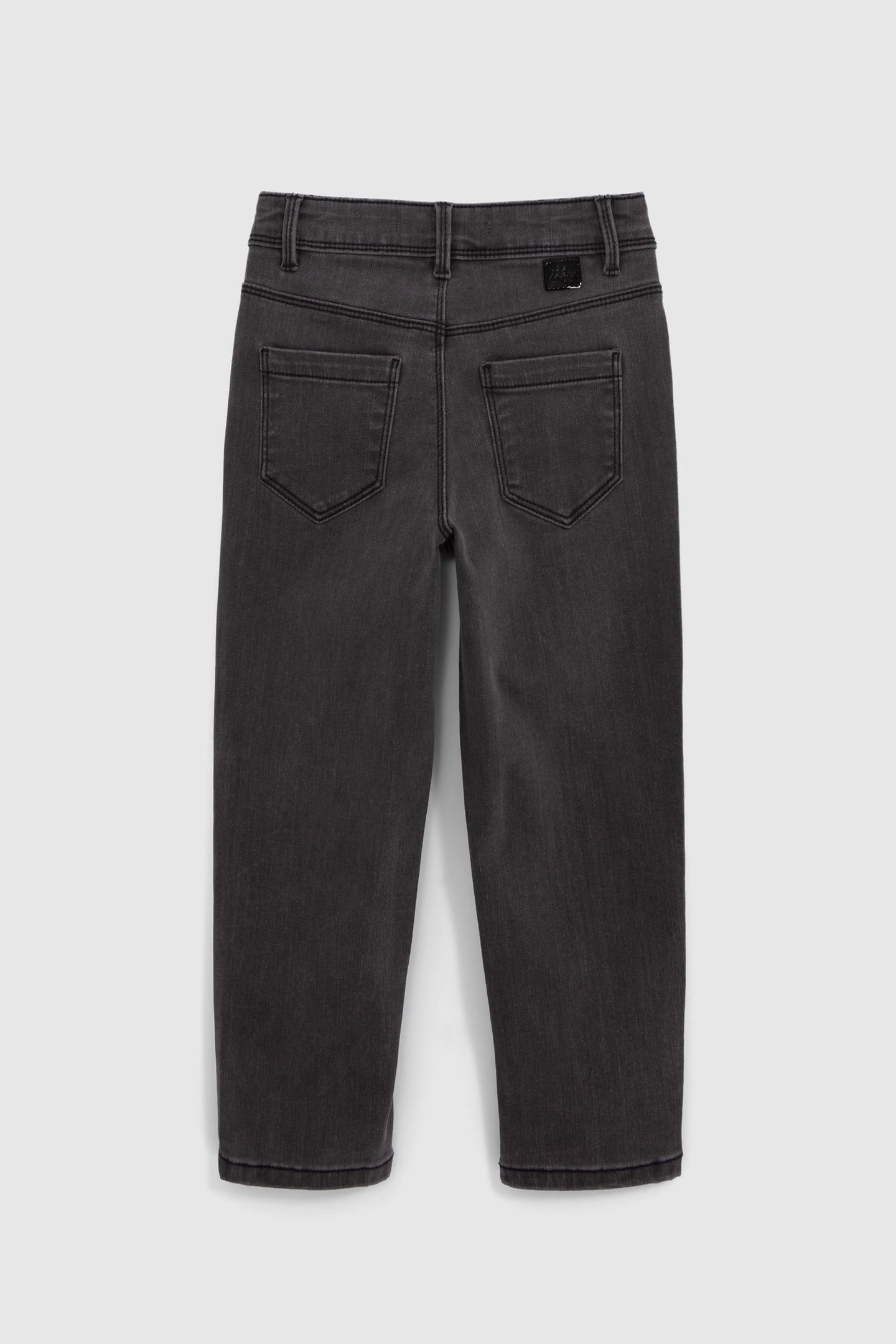 MOM WASHED BLACK JEANS WITH GIRL STUDS 2