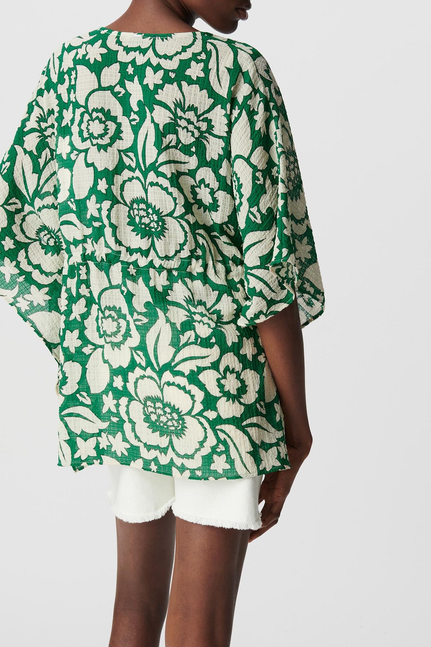 GREEN BLOUSE, TROPICAL MAXI PRINT 2