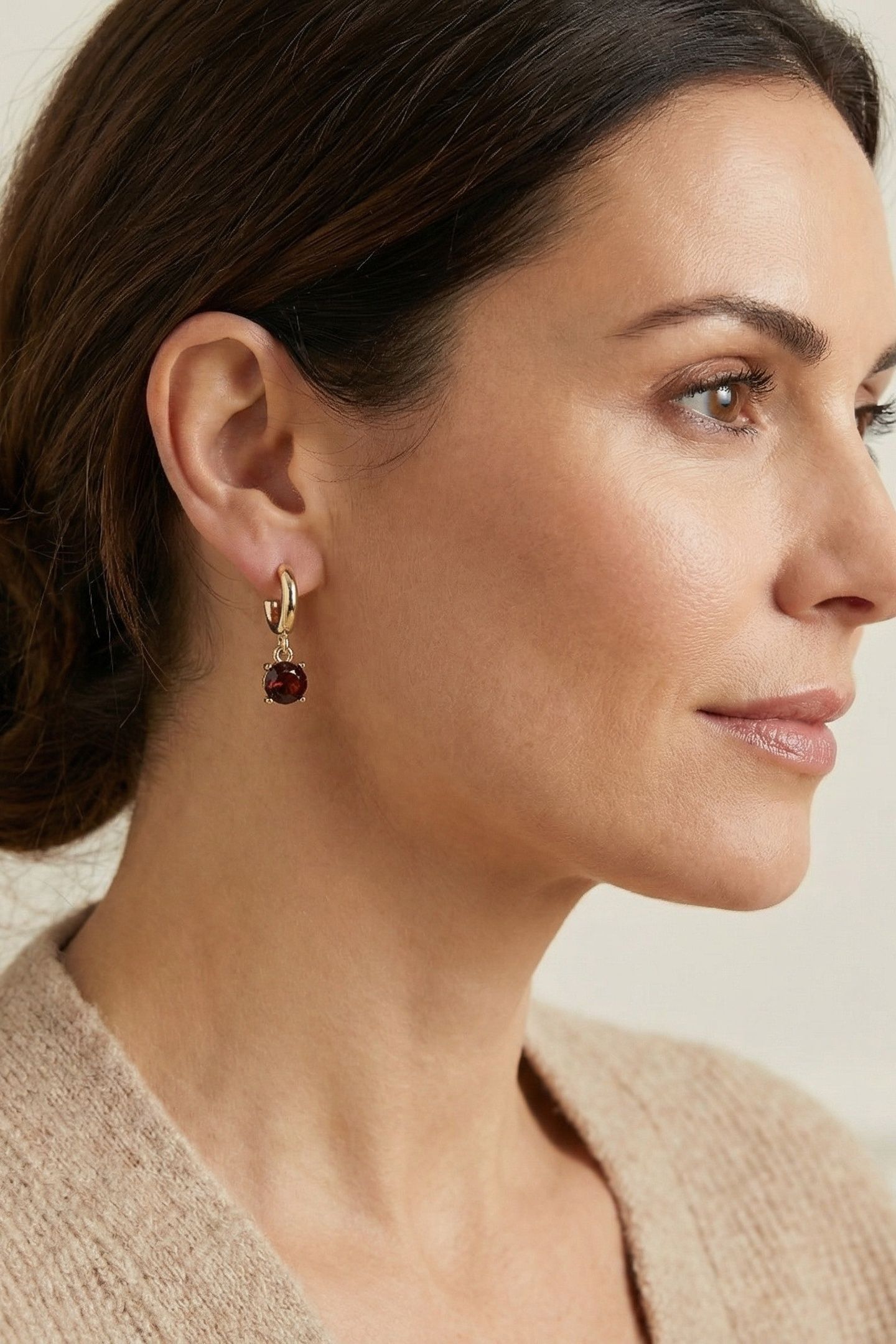 BURGUNDY HOOPS 5