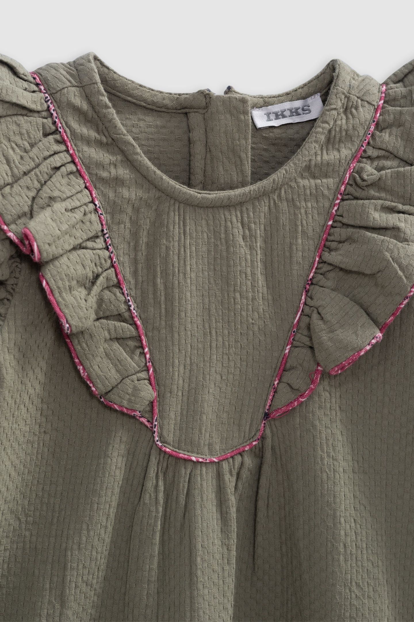 KHAKI DRESS WITH PALM-TREE PRINT HEADBAND 4