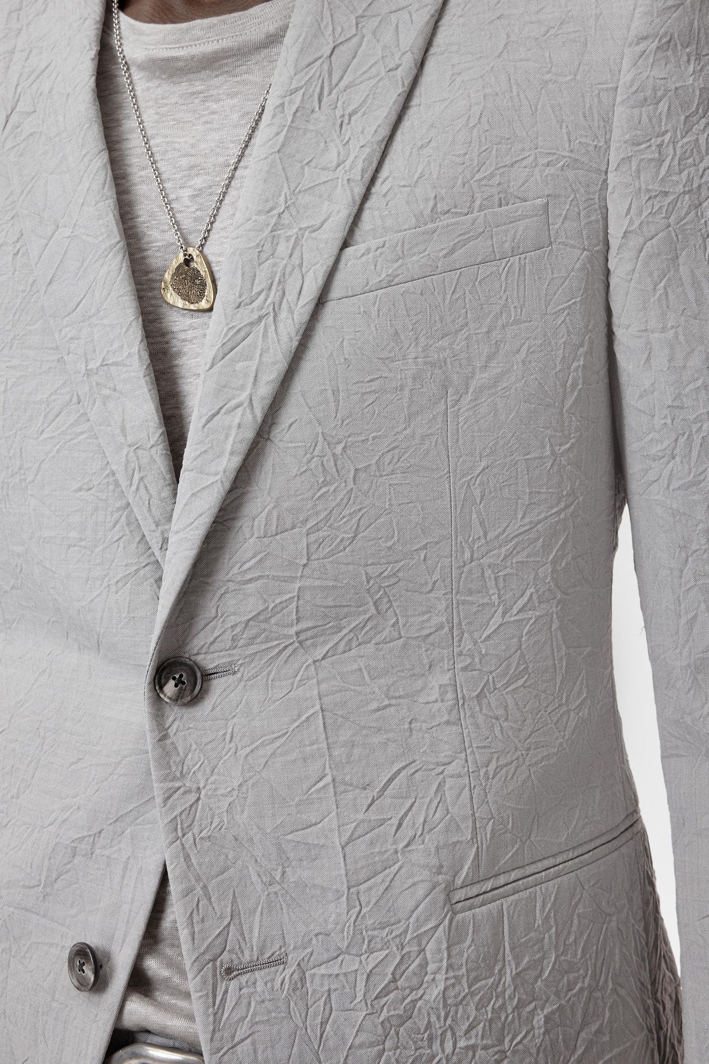 ROMA JACKET - AUSTIN FIT - TWO BUTTON SK ASH 3