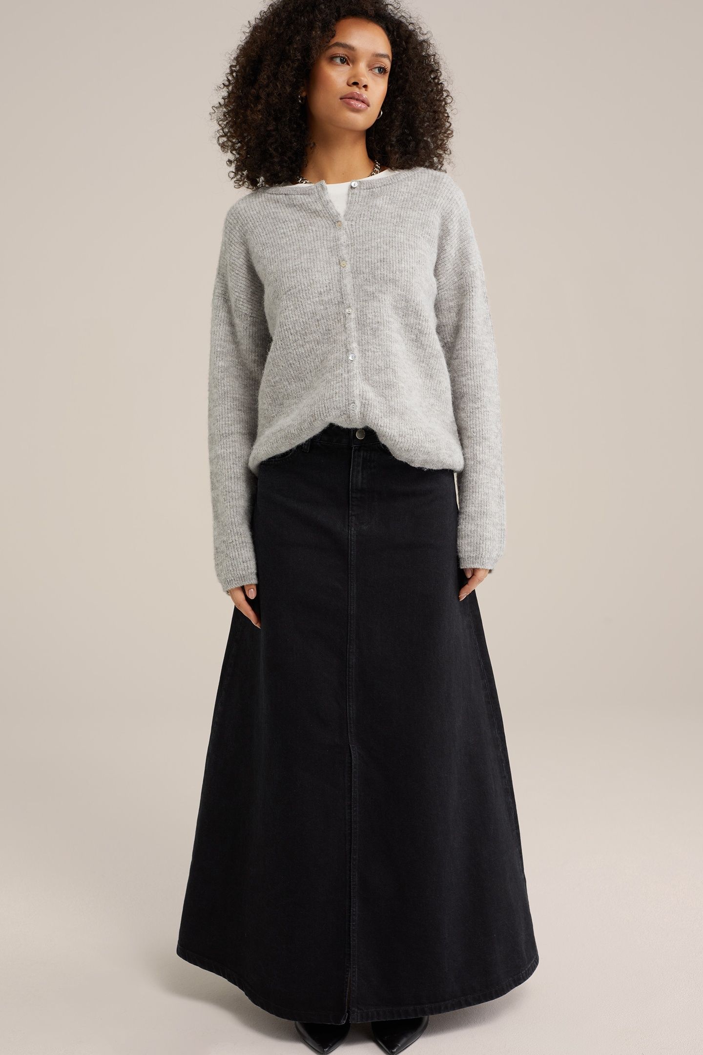 SKIRT MAXI LENGTH BLACK 1