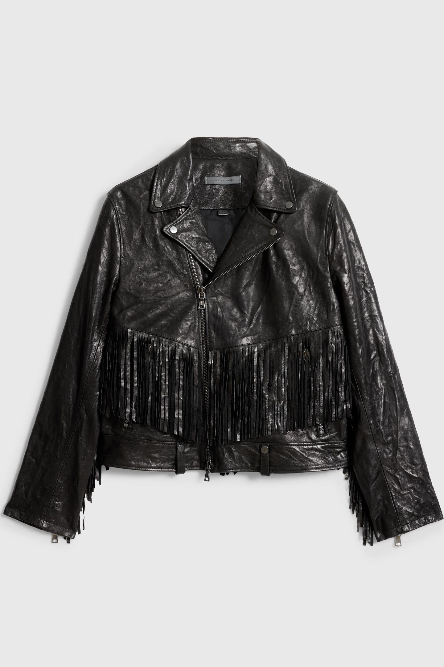 FRINGE BIKER JACKET BLACK 3