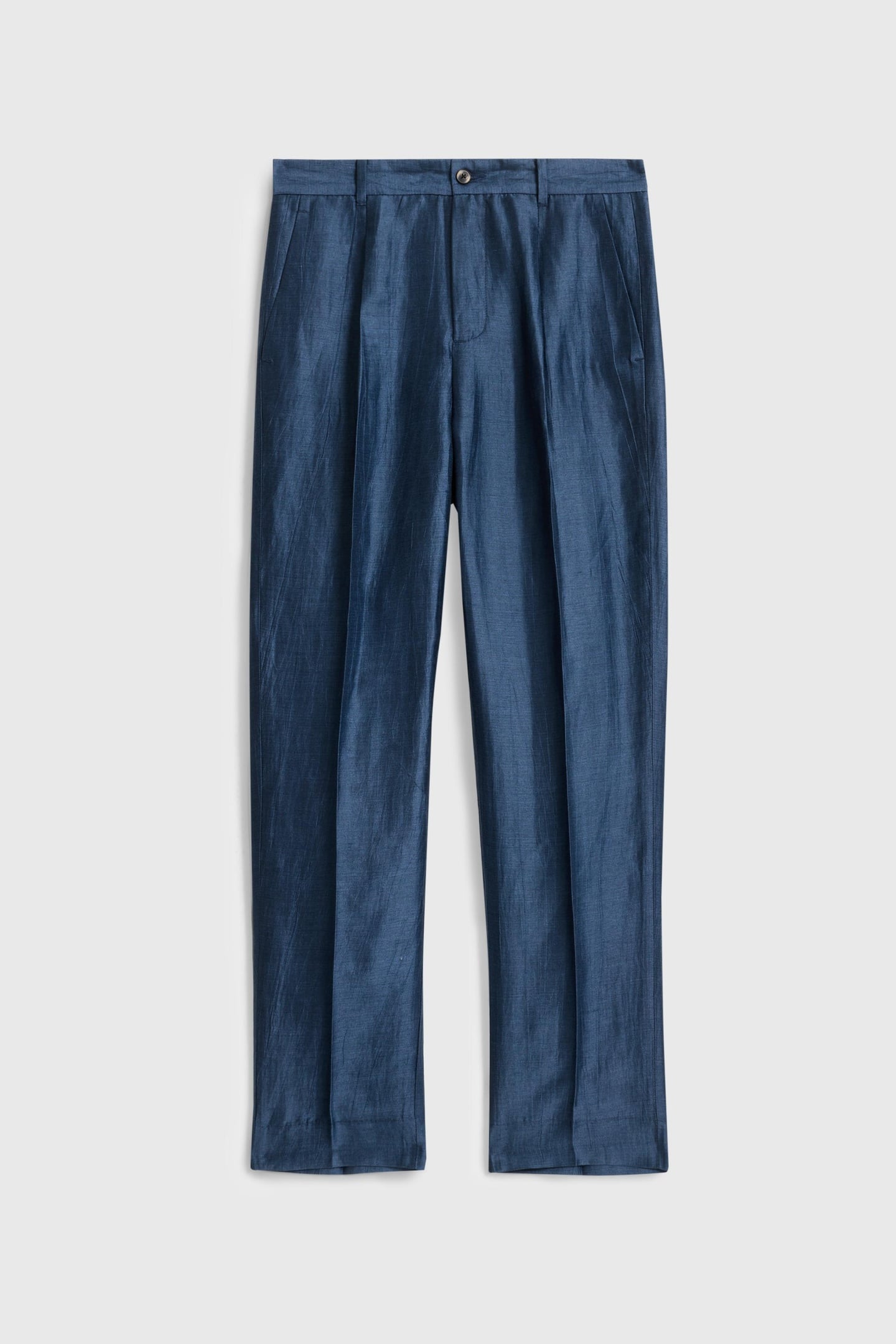 BENEDICT PANTS - SLIM FIT PLEATED PANTS LAKE BLUE 2