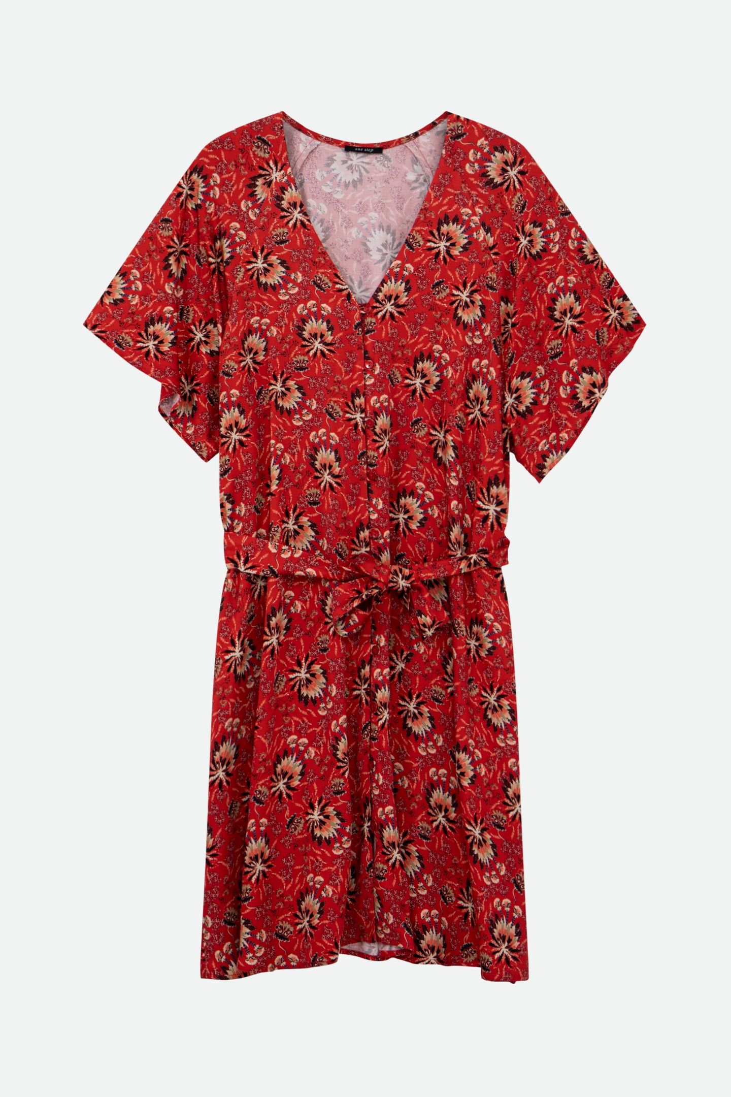 RADKA - ORANGE FLORAL PRINT SUMMER DRESS 6