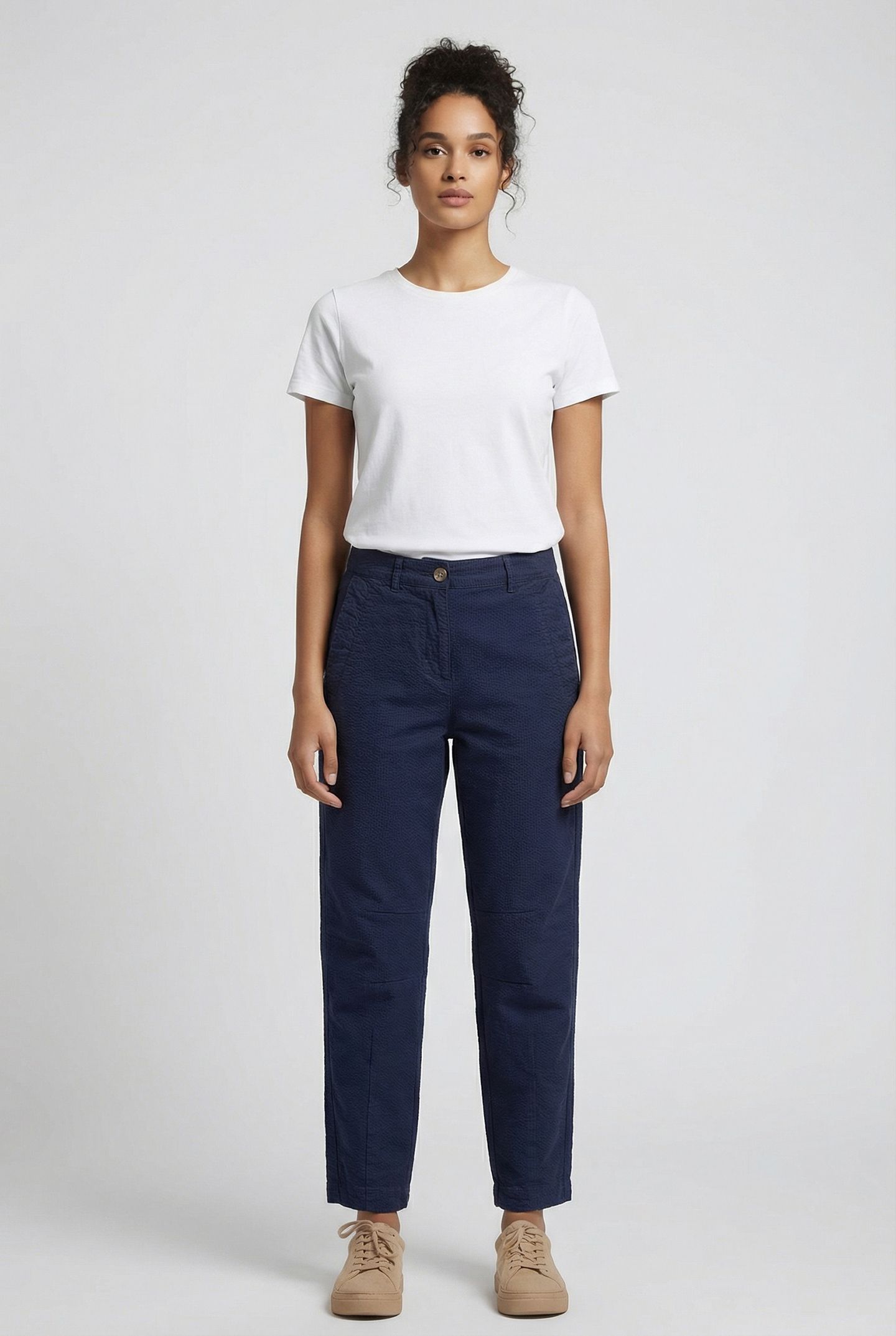 TROUSERS COTTON STRETCH NAVY NOIR 1