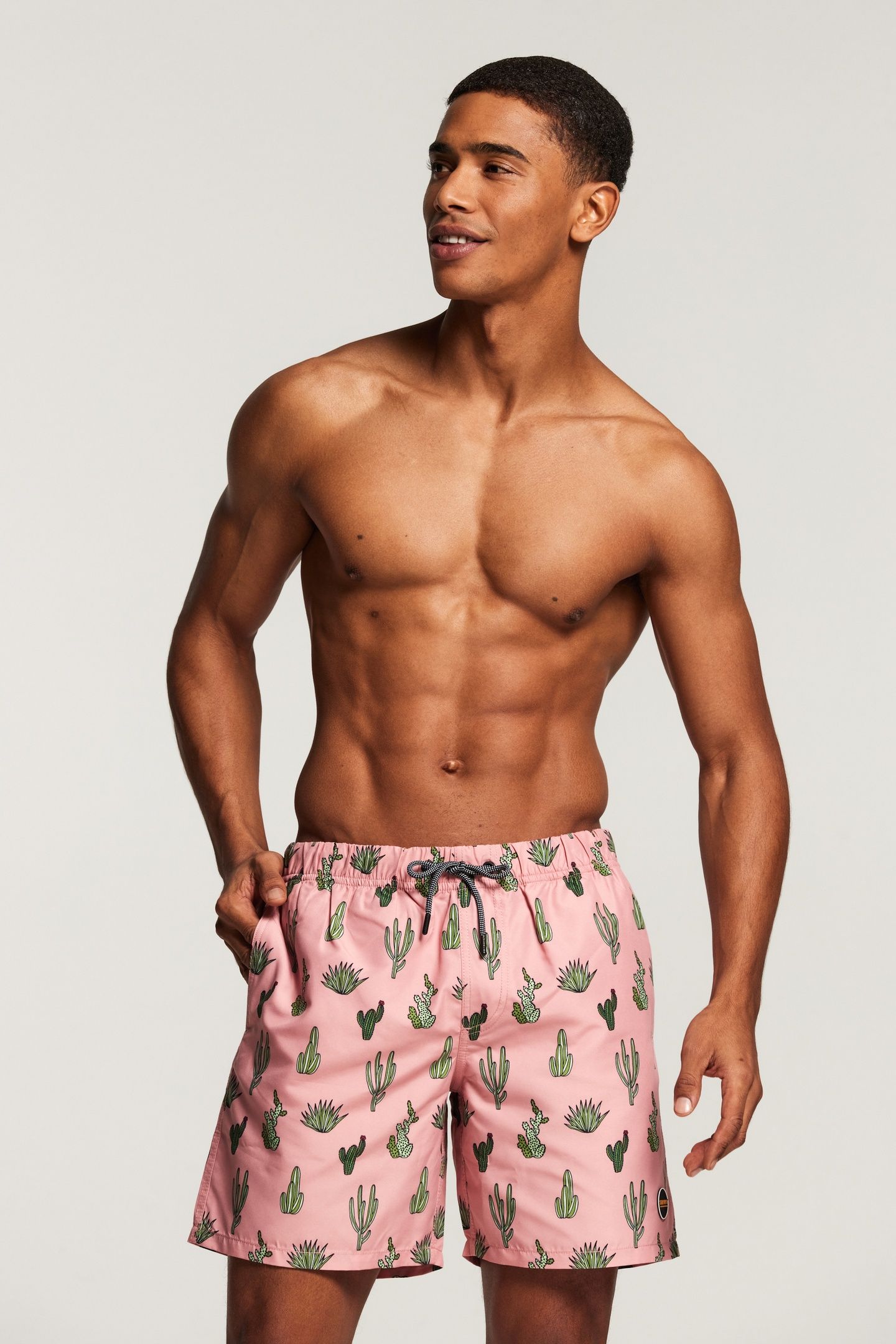 SWIMSHORT CACTI ANTIQUE FLAMINGO PINK 1