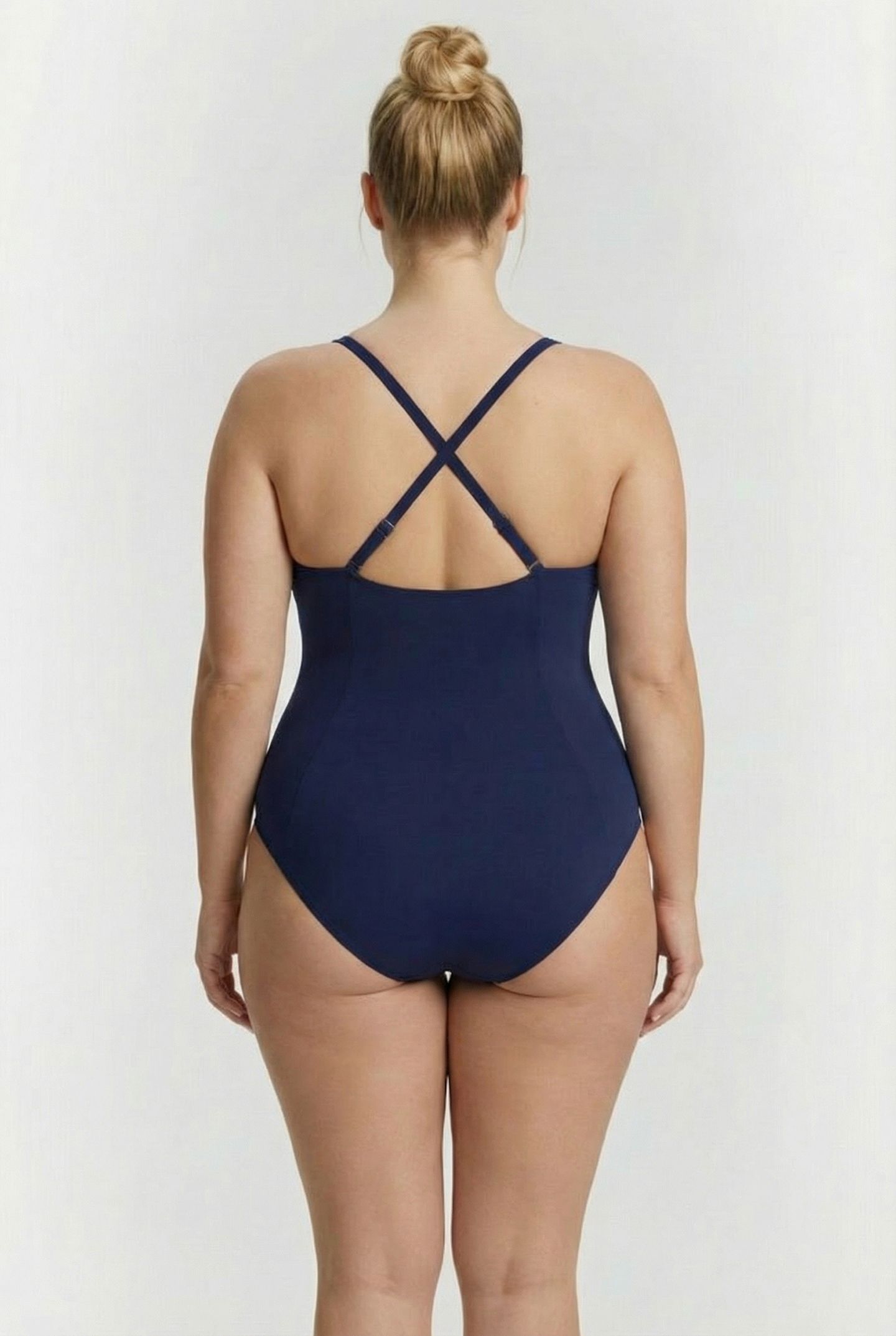 W ISABEL LIGHT CROSS BACK ONE PIECE PLUS NAVY BRIGHT BLUE 2