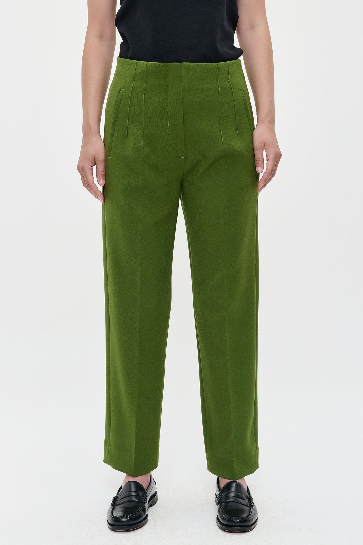 COMPACT STRTCH COLETTE PANTS HERB GREEN 3