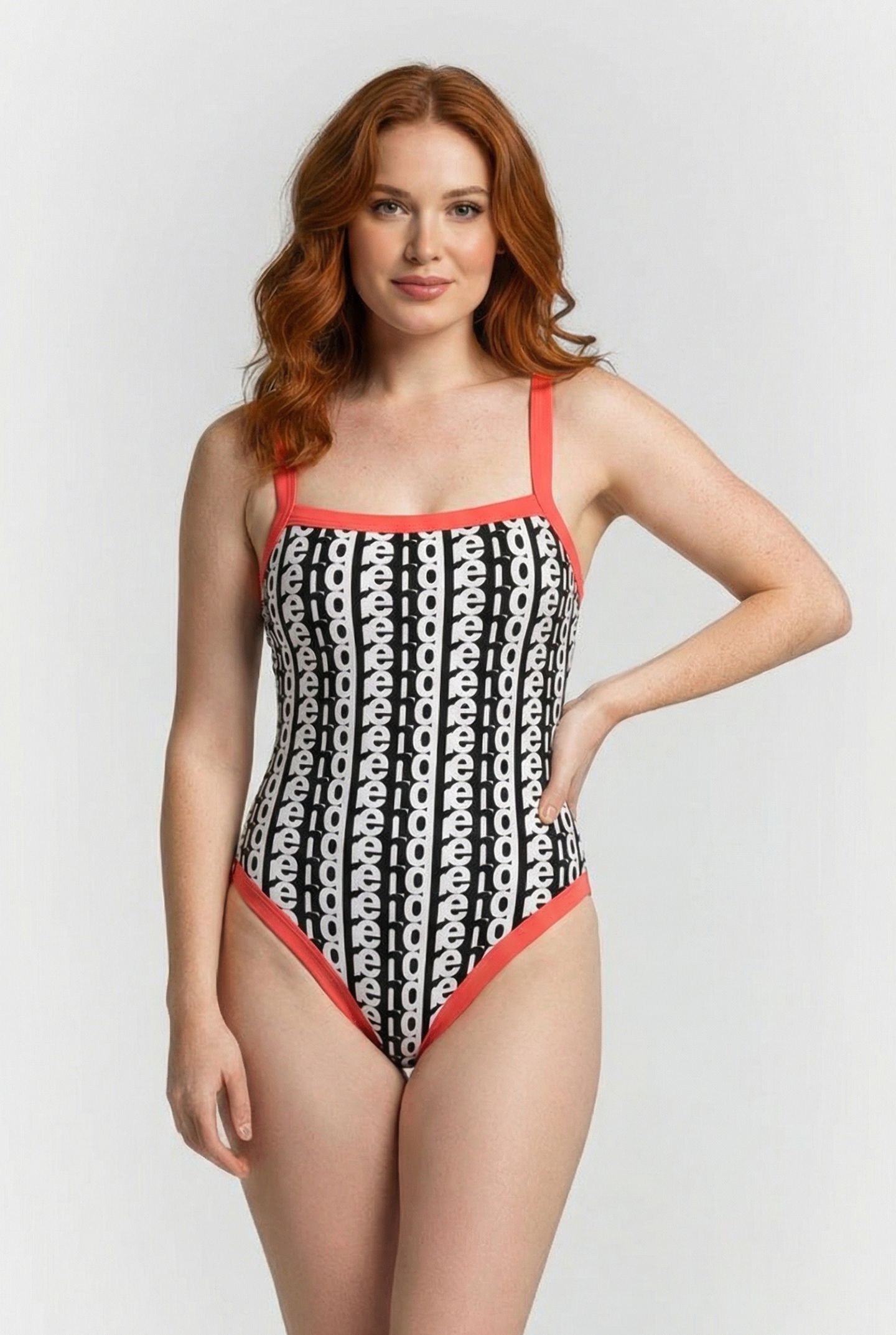 WOMEN'S ARENA MONOGRAM SWIMSUIT U BACK WHITE MULTI-CALYPSO C 1