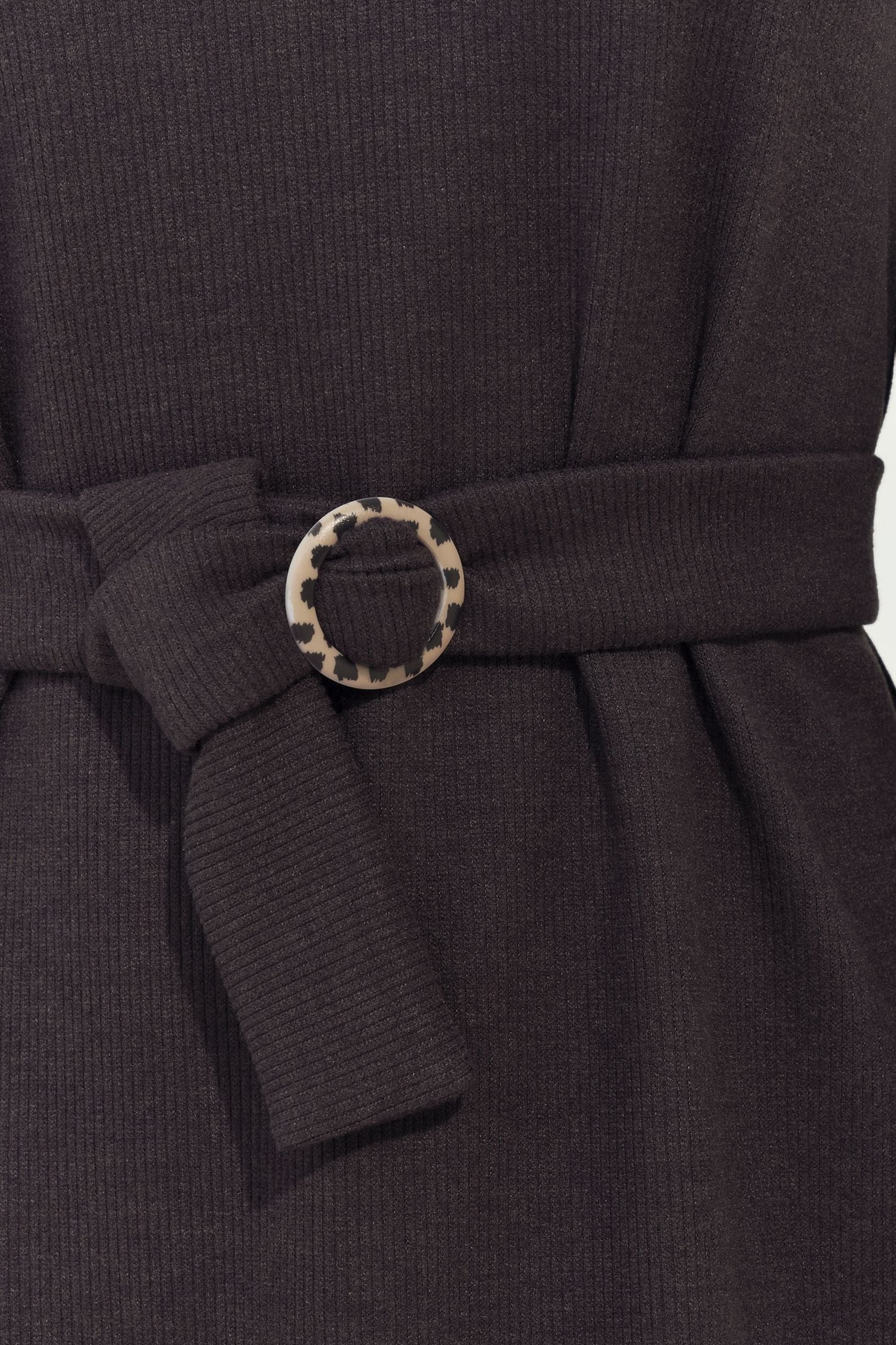 RAVENA - DARK GREY RIBBED KNIT SWEATSHIRT DRESS 6