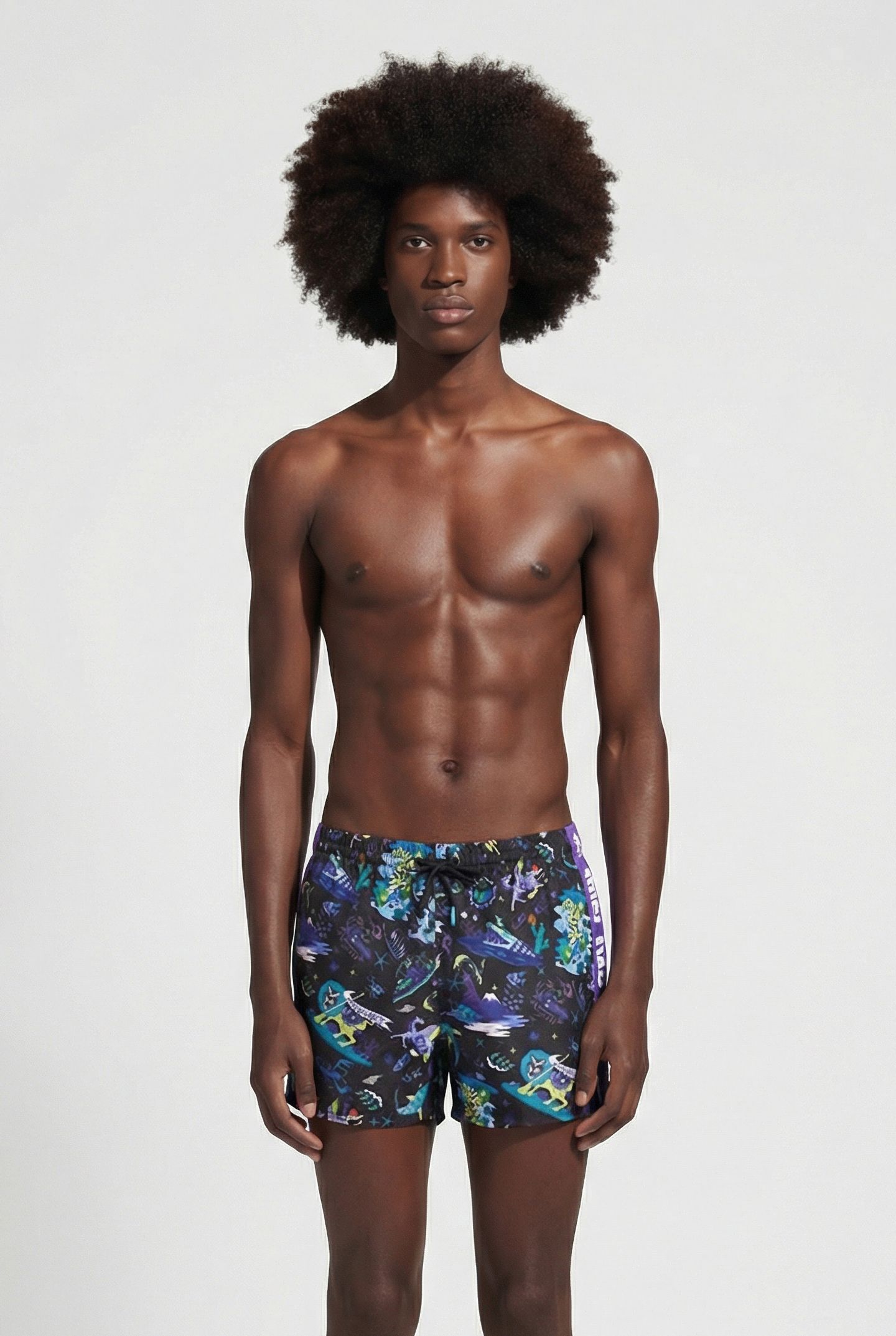 MEN'S ARENA FUN PLANET X-SHORT BLACK MULTI 1