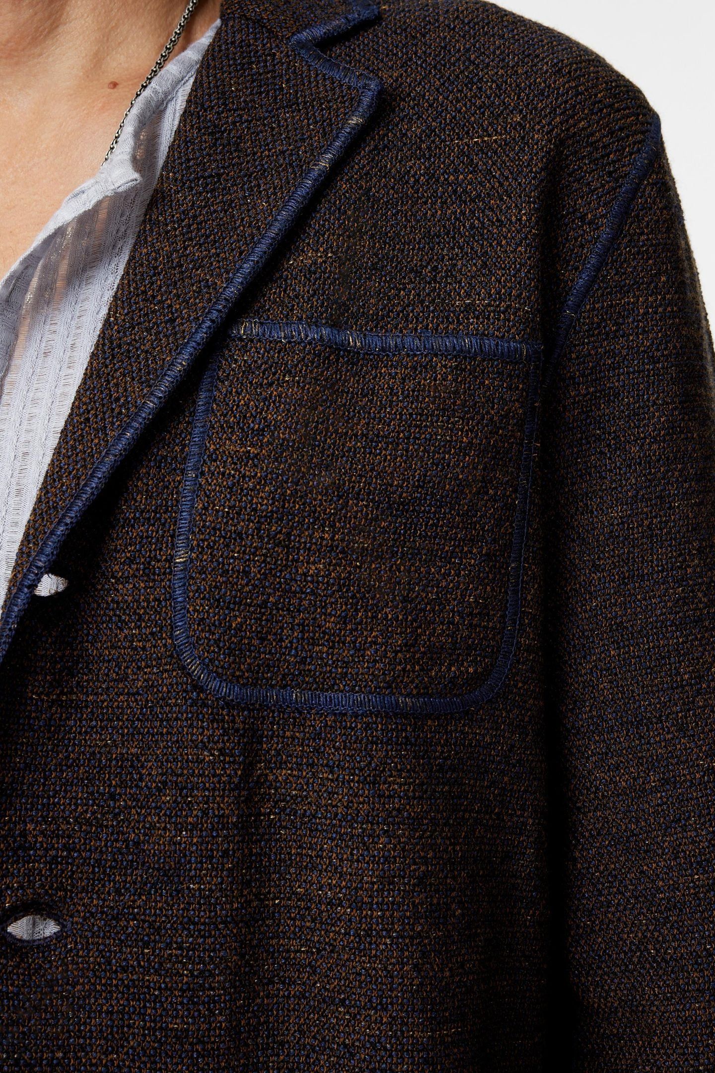ADRIANO REGULAR FIT BLAZER CARDIGAN JKT LAKE BLUE 3