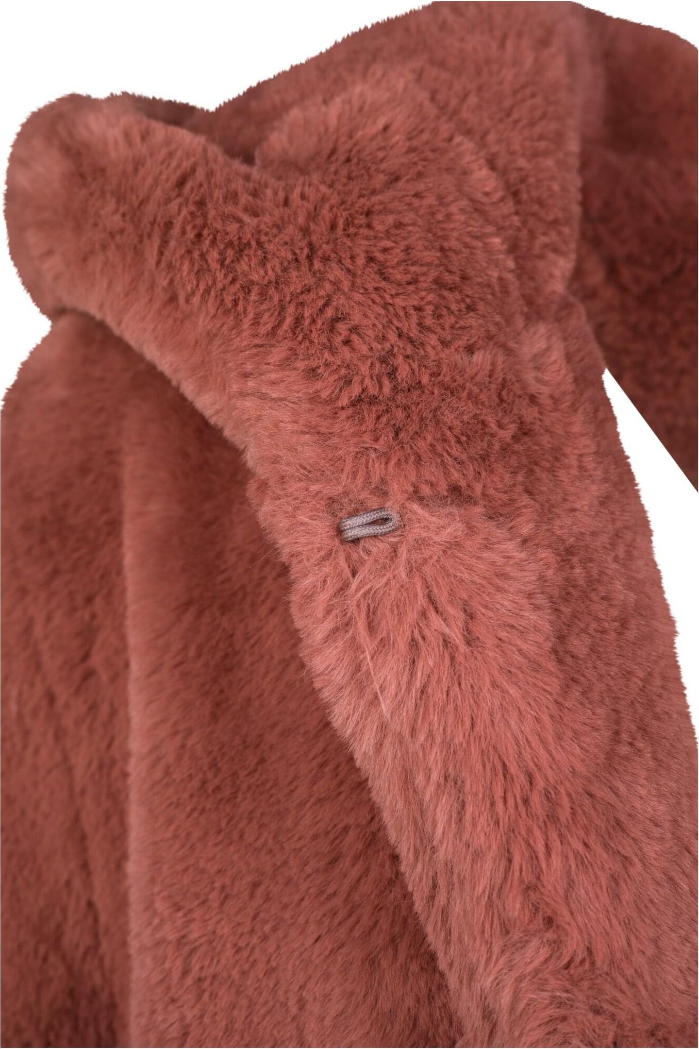 LADIES HOODED TEDDY COAT DARKROSE 13
