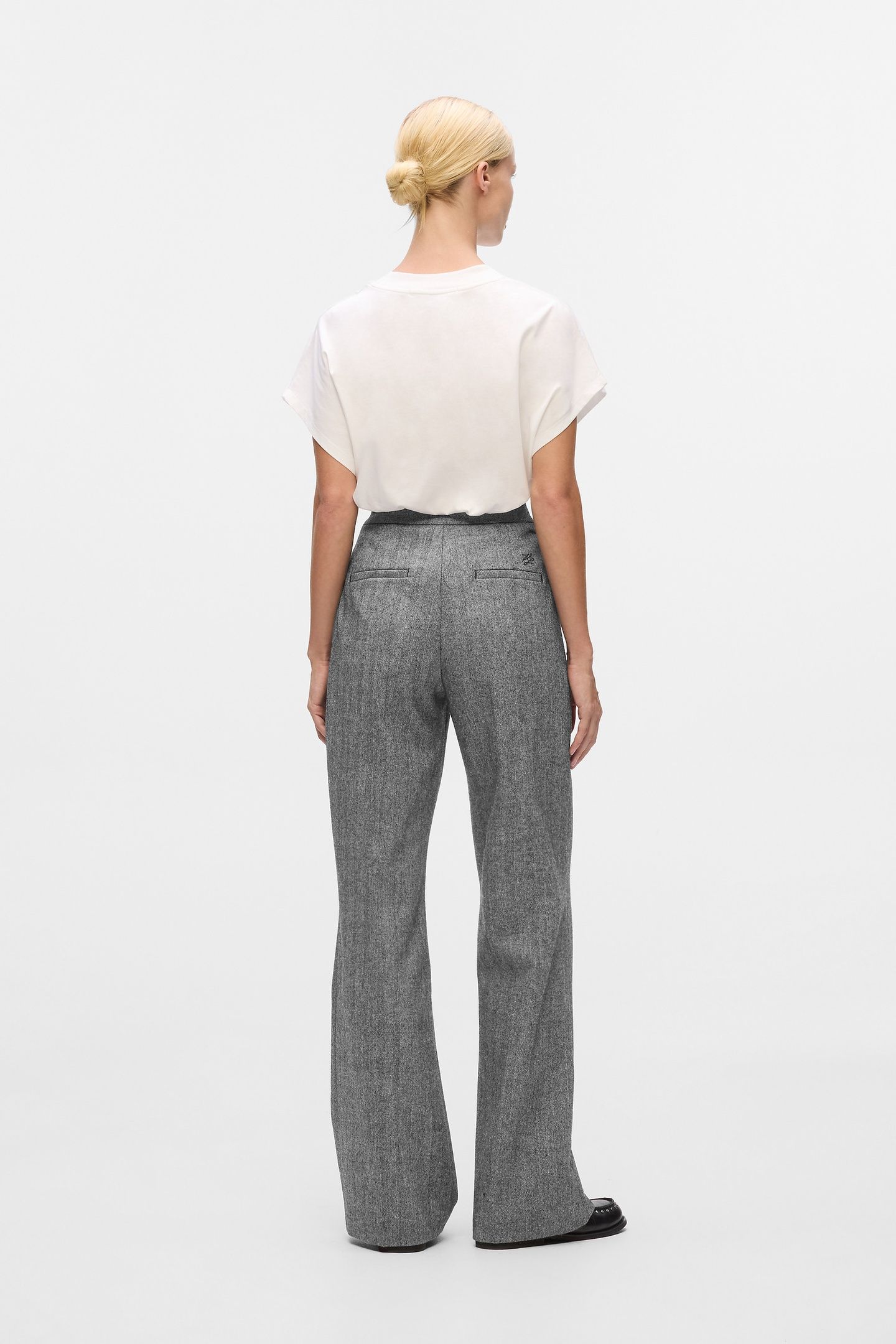 GREY/BLACK TWEED PANTS 2