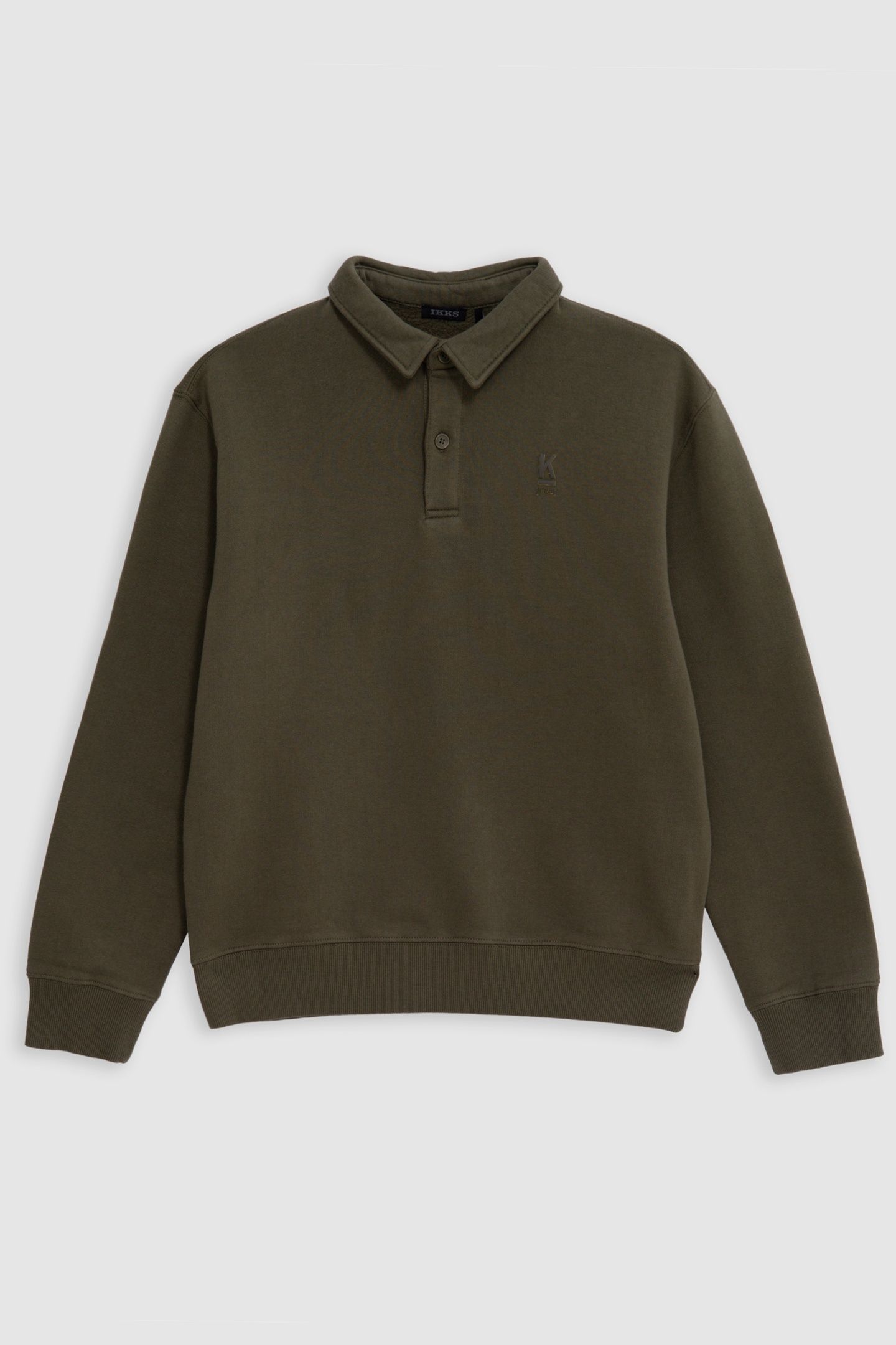BOY'S KHAKI SWEATSHIRT WITH XL SLOGAN EMBROIDERED ON BACK 1