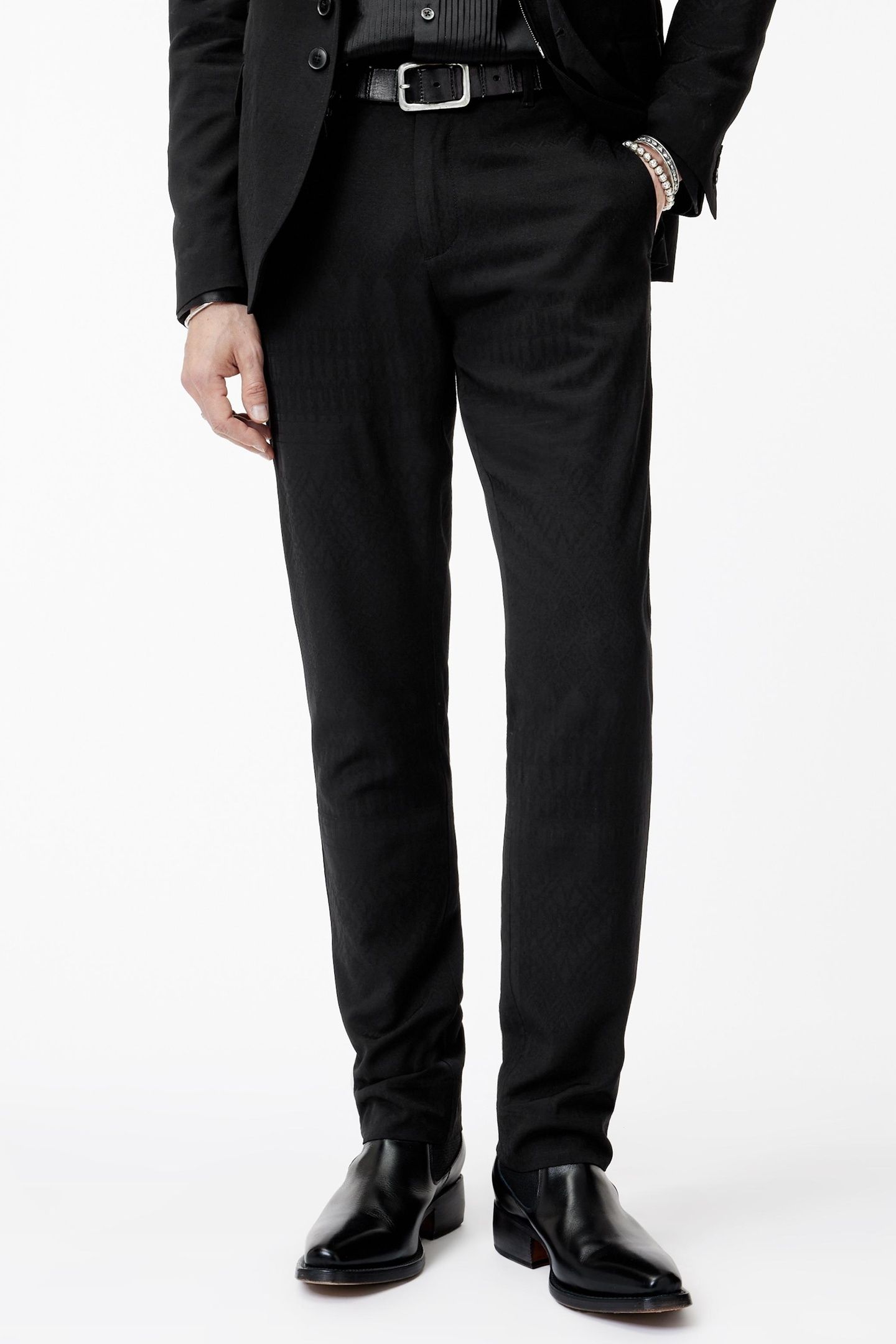 MERCER PANTS - SLIM FIT PANTS WITH WELT BLACK 2