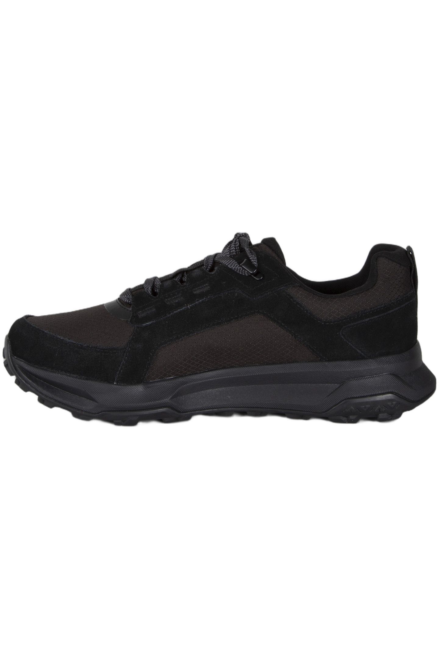 MOTION LEDGE LOW LACE UP WATERPROOF SNEAKER BLACK SUEDE 2