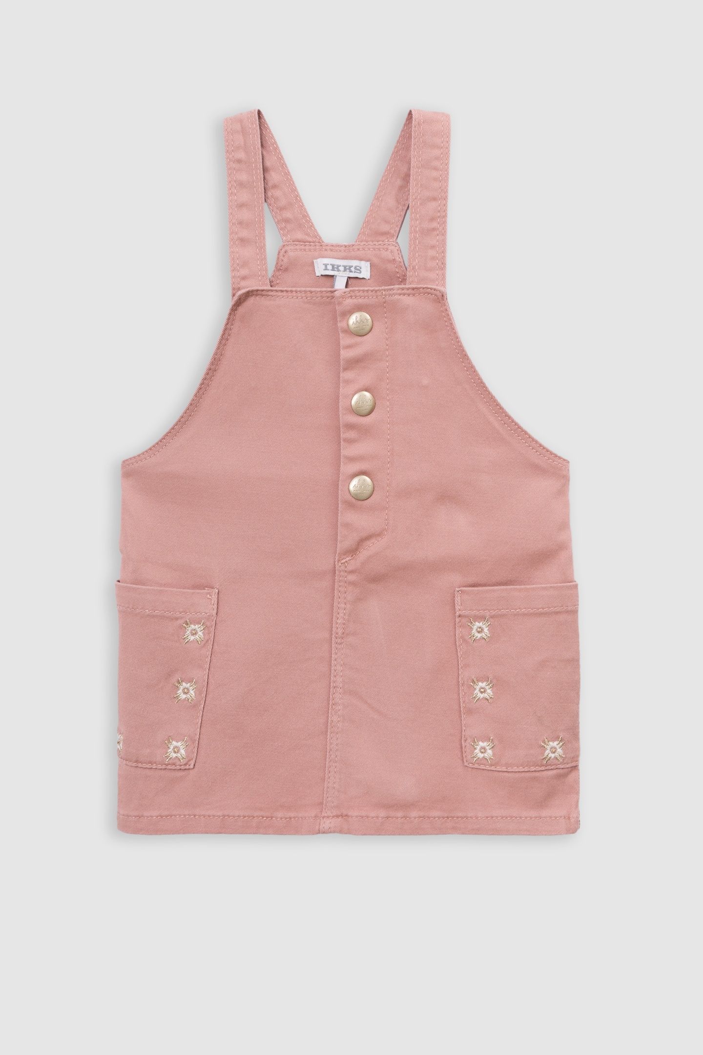 PINK DRESS-SALOPETTE AND ECRU T-SHIRT SET 3