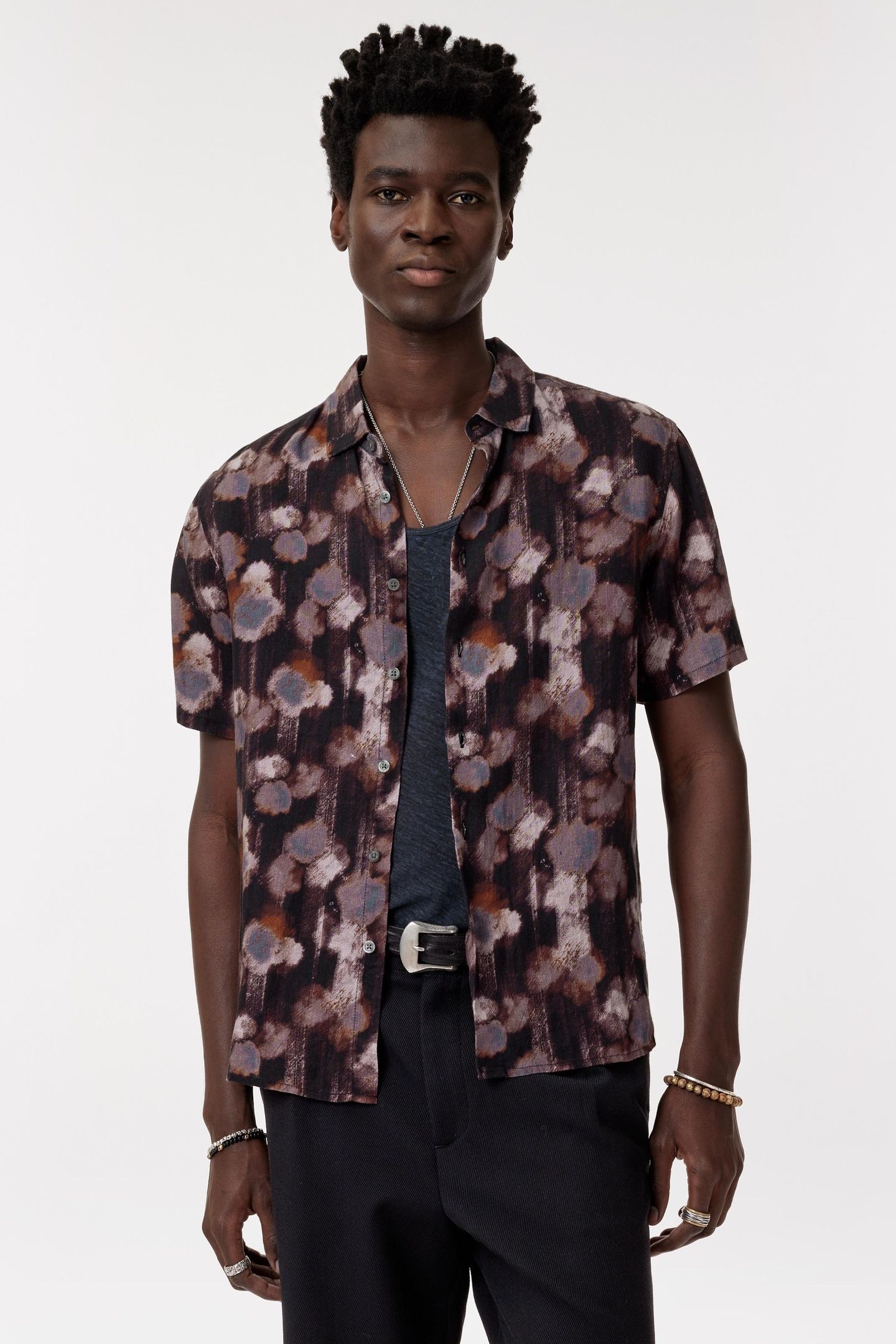 SEAN SHORT SLEEVE SHIRT PLUM 1