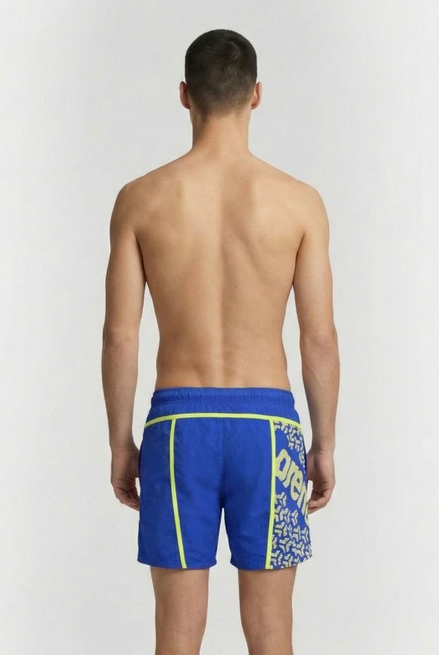 MEN'S ARENA PRO-FILE BEACH BOXER LOGO NEON BLUE-SOFT GREEN 2
