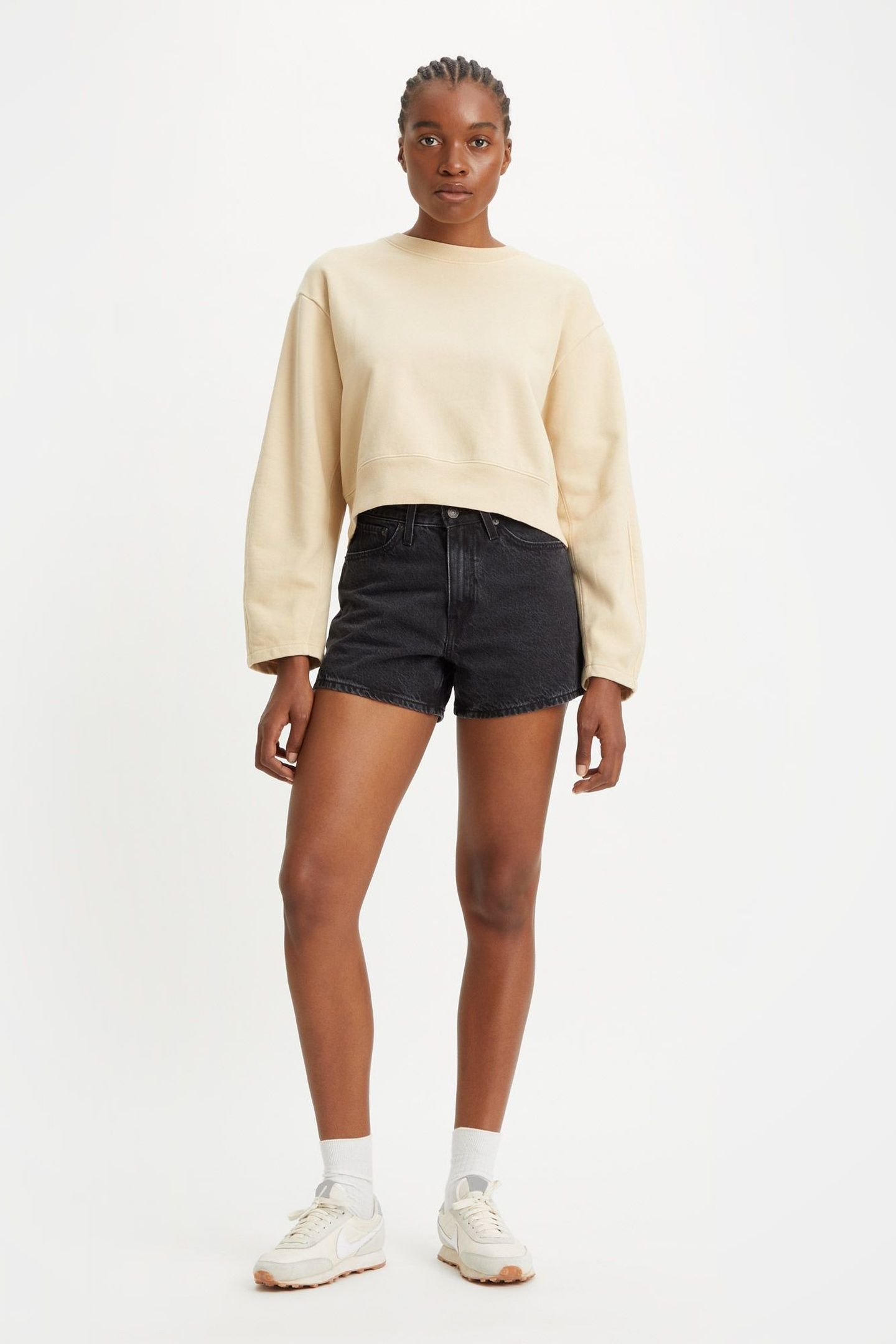 80S MOM SHORT BLACK STONEWASH 3