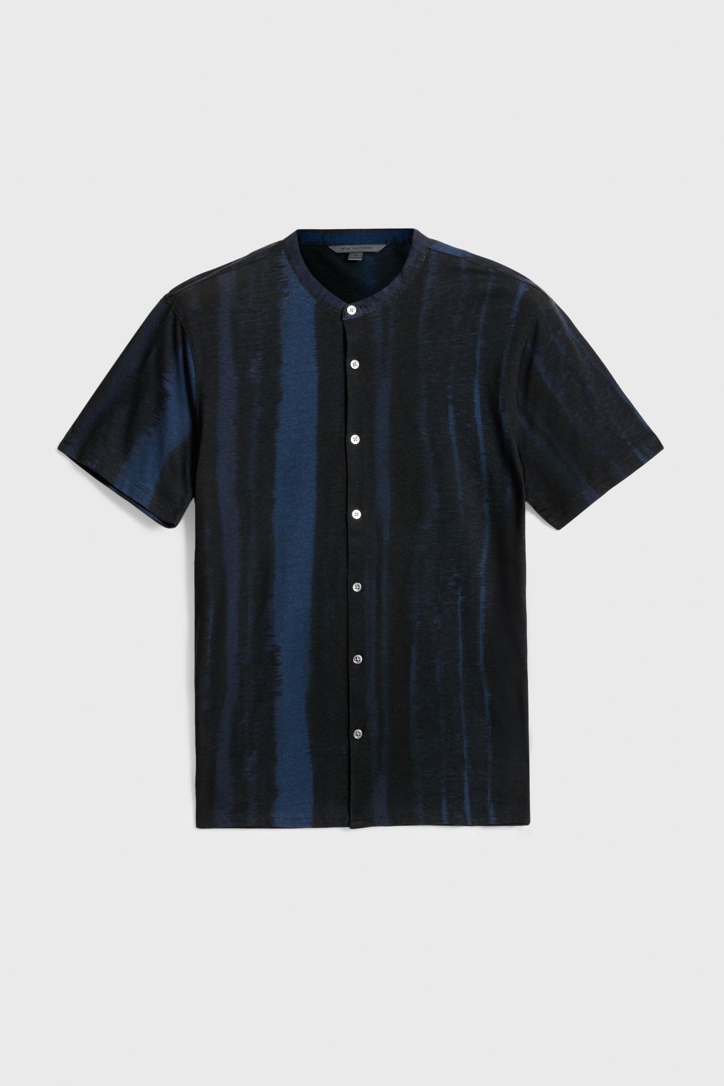 CROSBY REGULAR FIT SS STAND COLLAR SHIRT NAVY 3