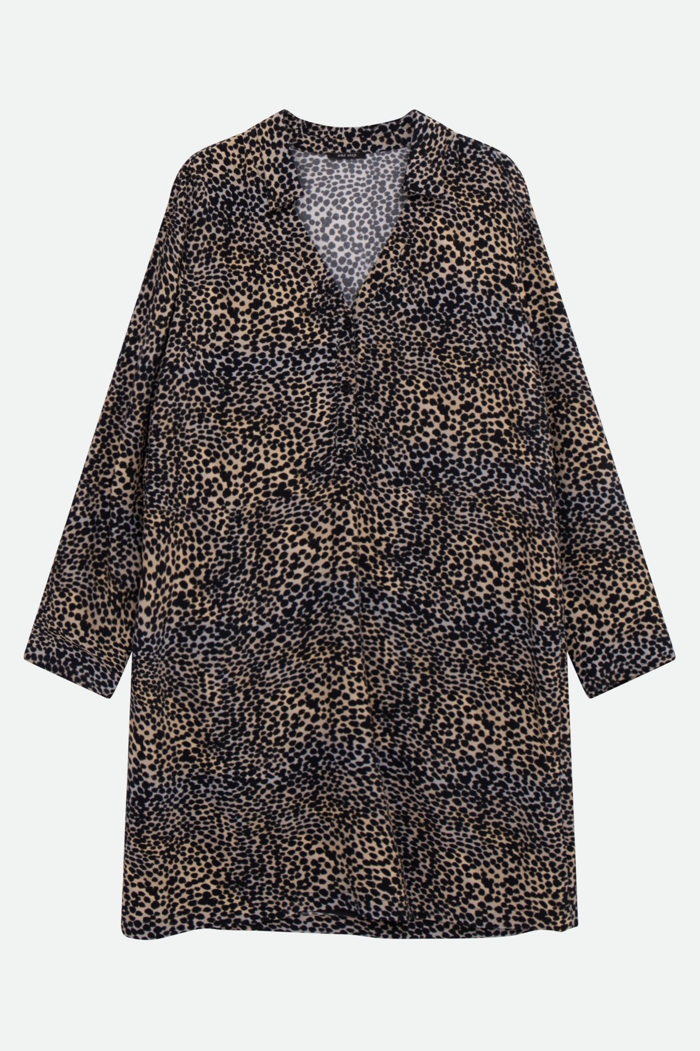 RAKEL - LENZING ECOVERO BLACK SUMMER CAMOUFLAGE SHIRT DRESS 6