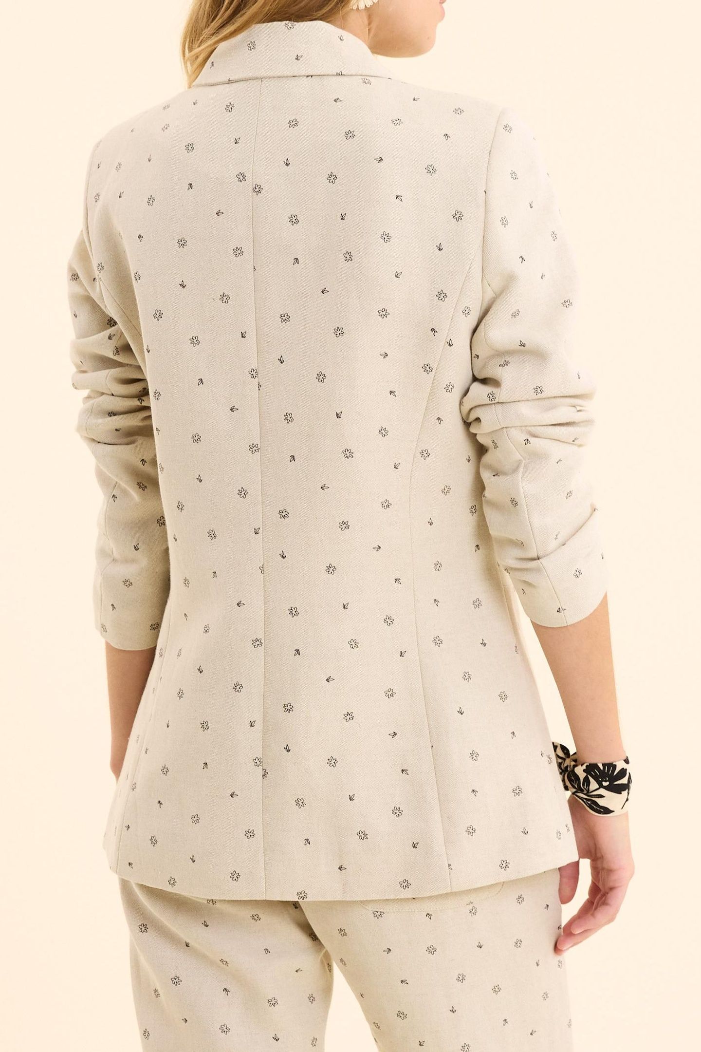 ECRU JACKET WITH MICRO FLOWER PRINT ECRU 3