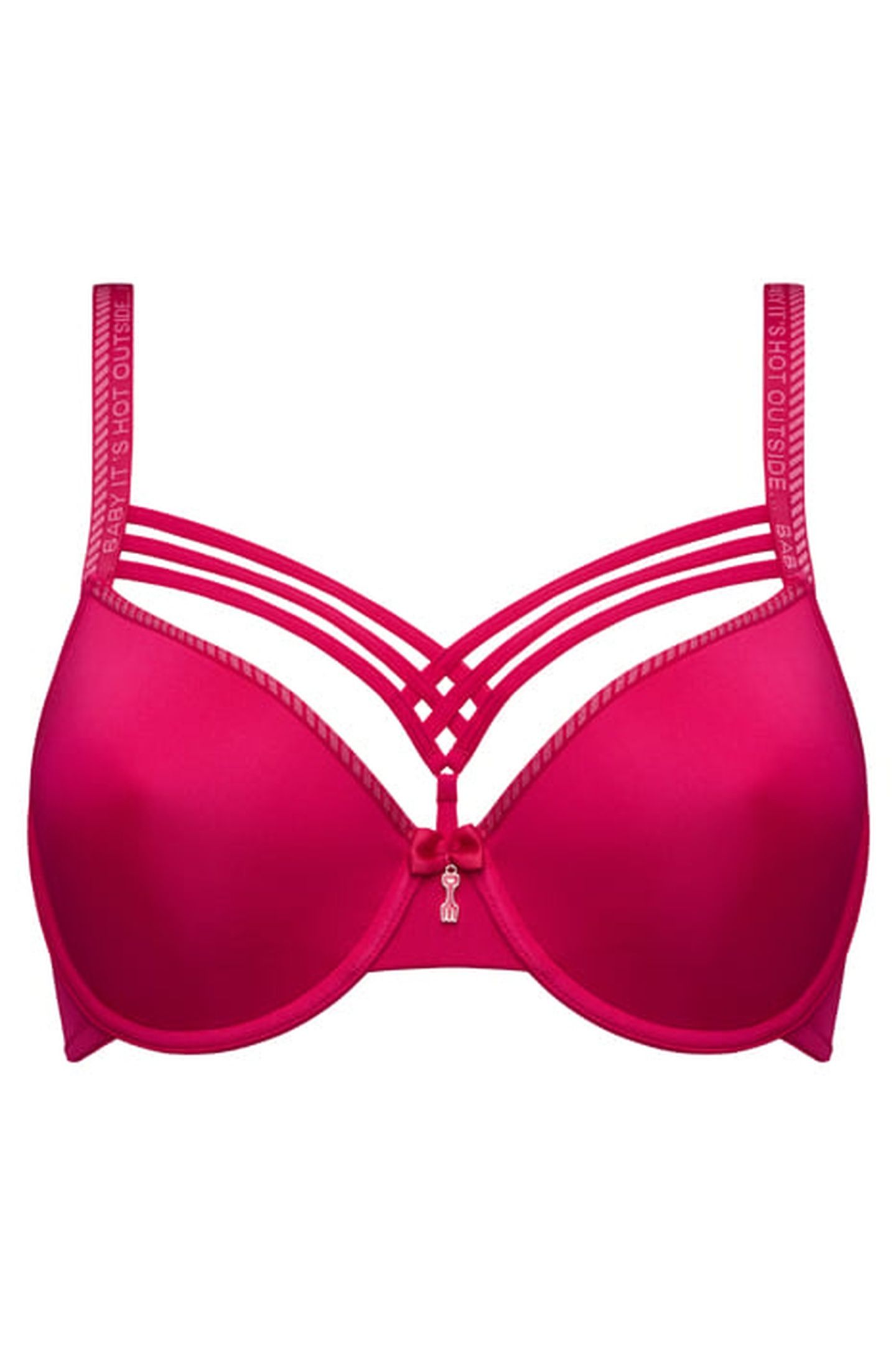 DAME DE PARIS AZALEA RED PLUNGE BRA 3