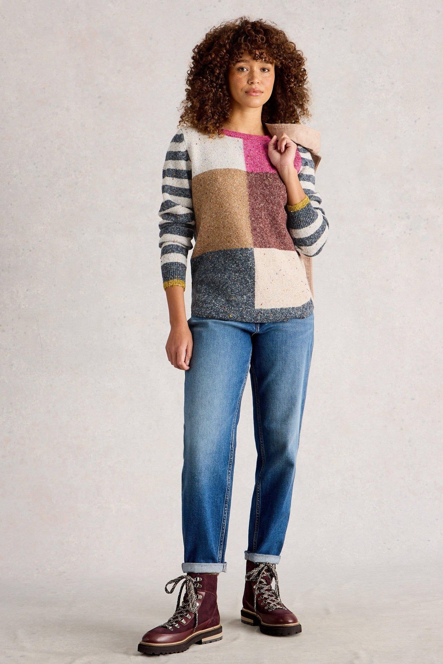 TALIA NEP JUMPER PINK MULTI 1