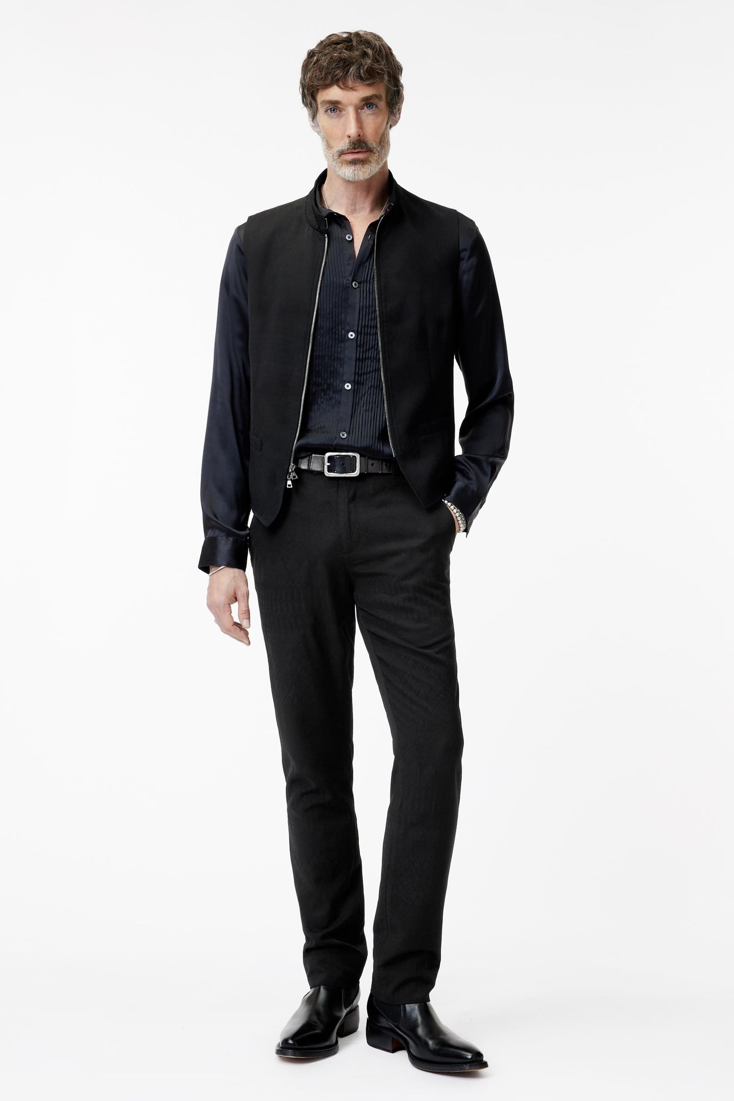 MERCER PANTS - SLIM FIT PANTS WITH WELT BLACK 1