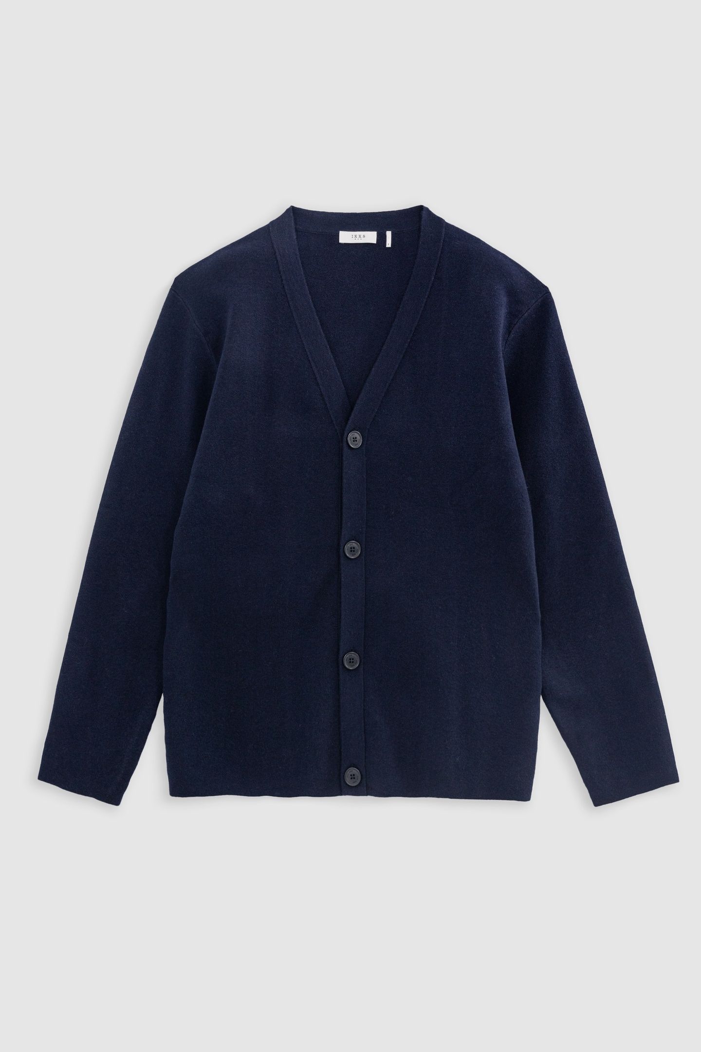 NAVY KNIT V-NECK CARDIGAN 5