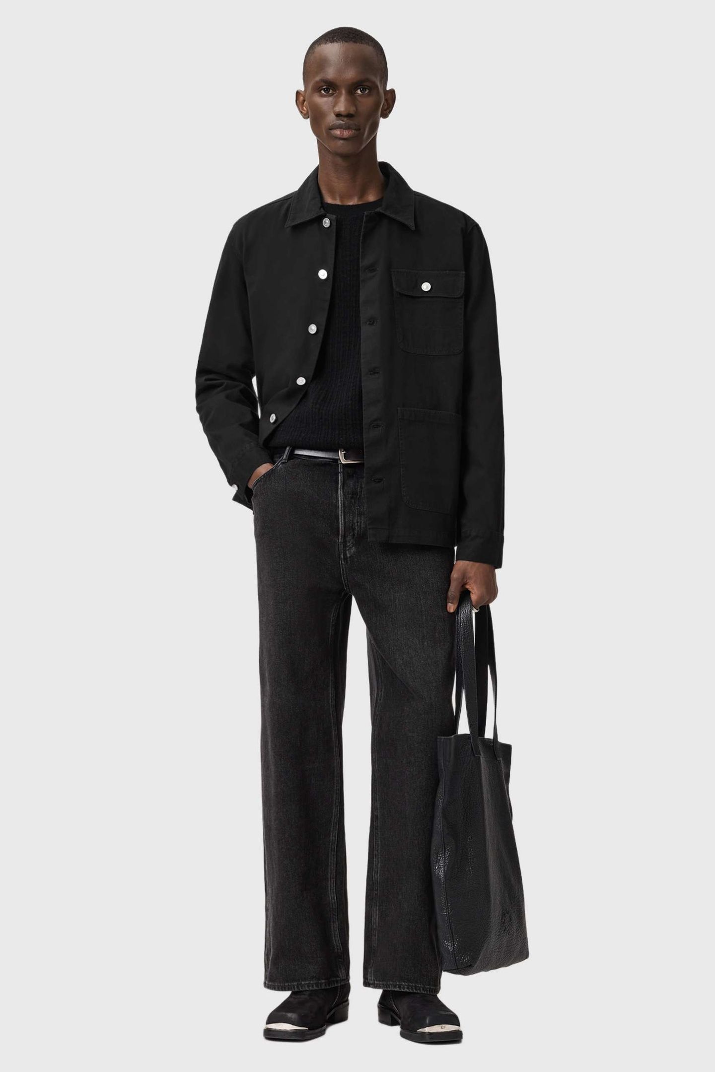 NEVIS CHORE SHIRT BURNISHED BLACK 3