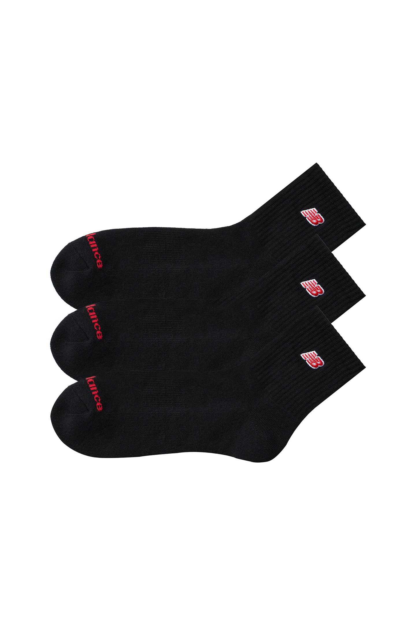 UNISEX PATCH LOGO ANKLE 3 PACK BLACK 2
