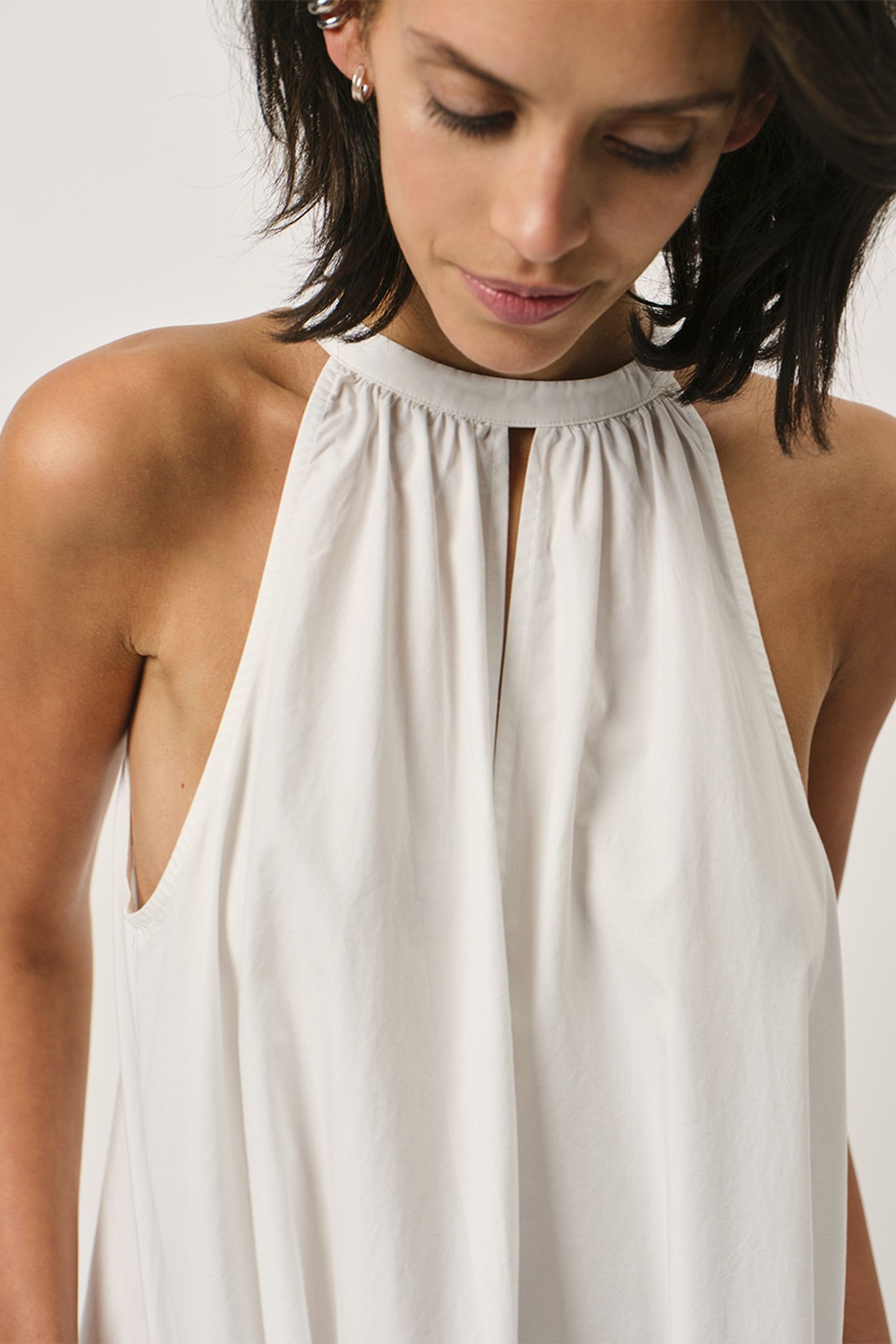 ISADORA MAXI HALTER DRESS OPTIC WHITE 7