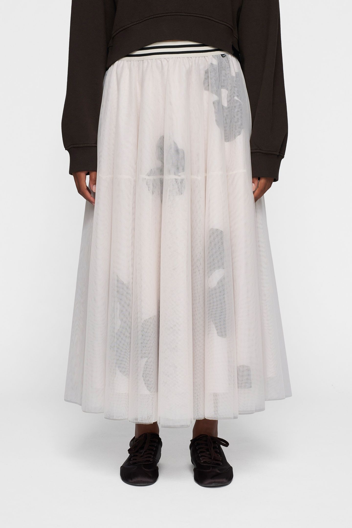 TULLE SKIRT FLOWER ECRU 2
