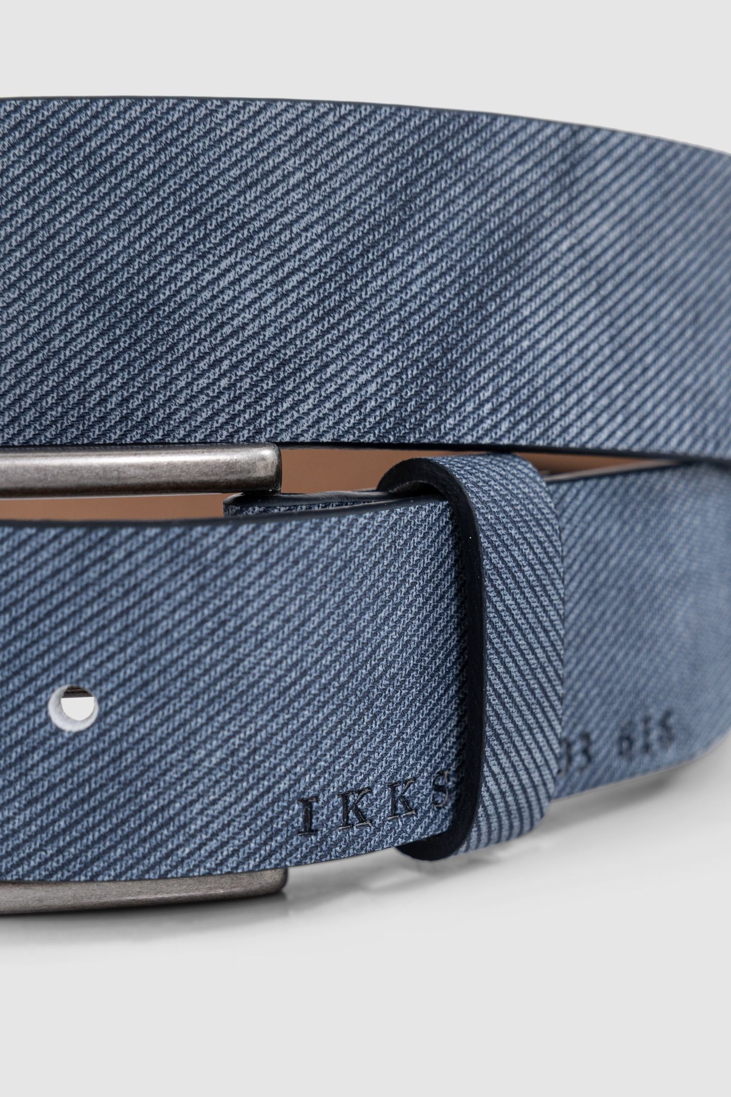 NAVY LEATHER BELT 3