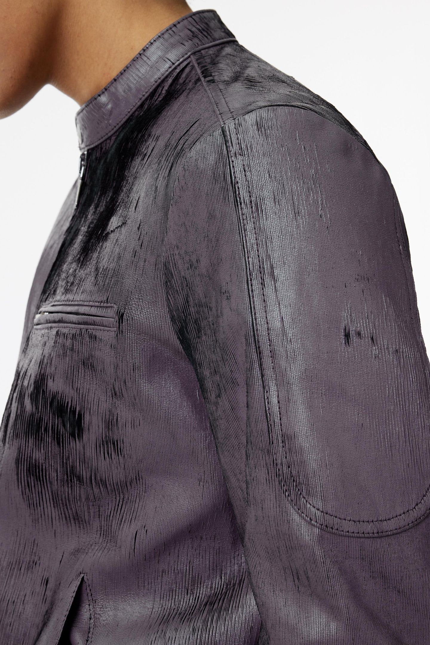 RACER JACKET WITH PANEL DETAILS DRY LAVENDER 3