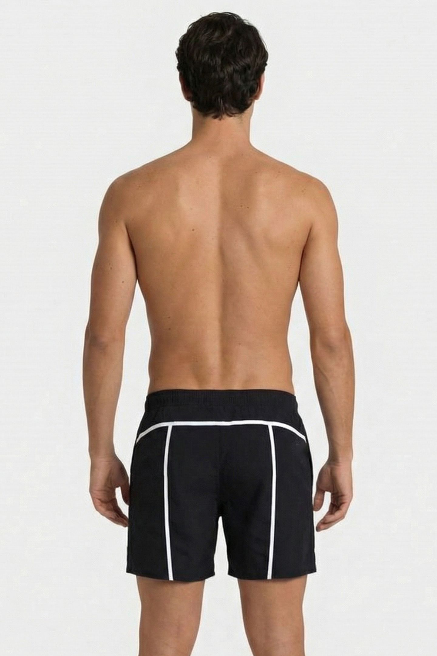 MEN'S ARENA PRO-FILE BEACH BOXER BLACK-WHITE 2