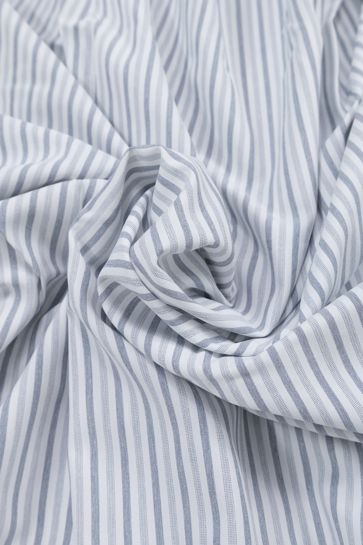 WHITE SEAWOOL® REGULAR SHIRT WITH NAVY STRIPES 6