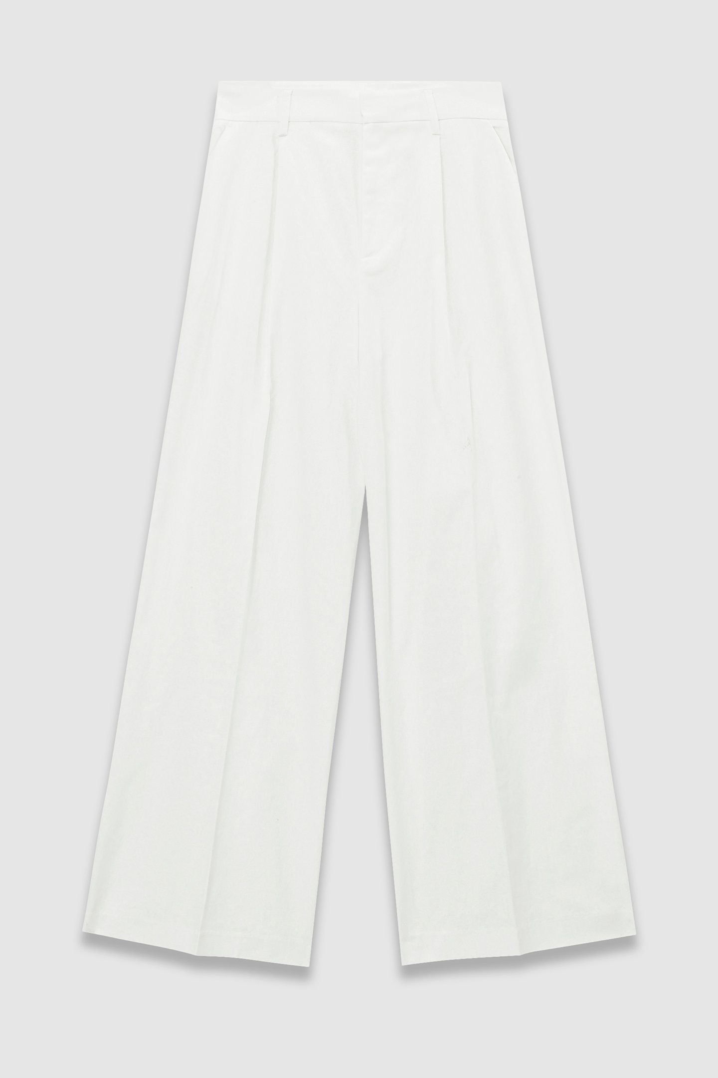 ECRU LINEN AND COTTON SUIT PANTS 4