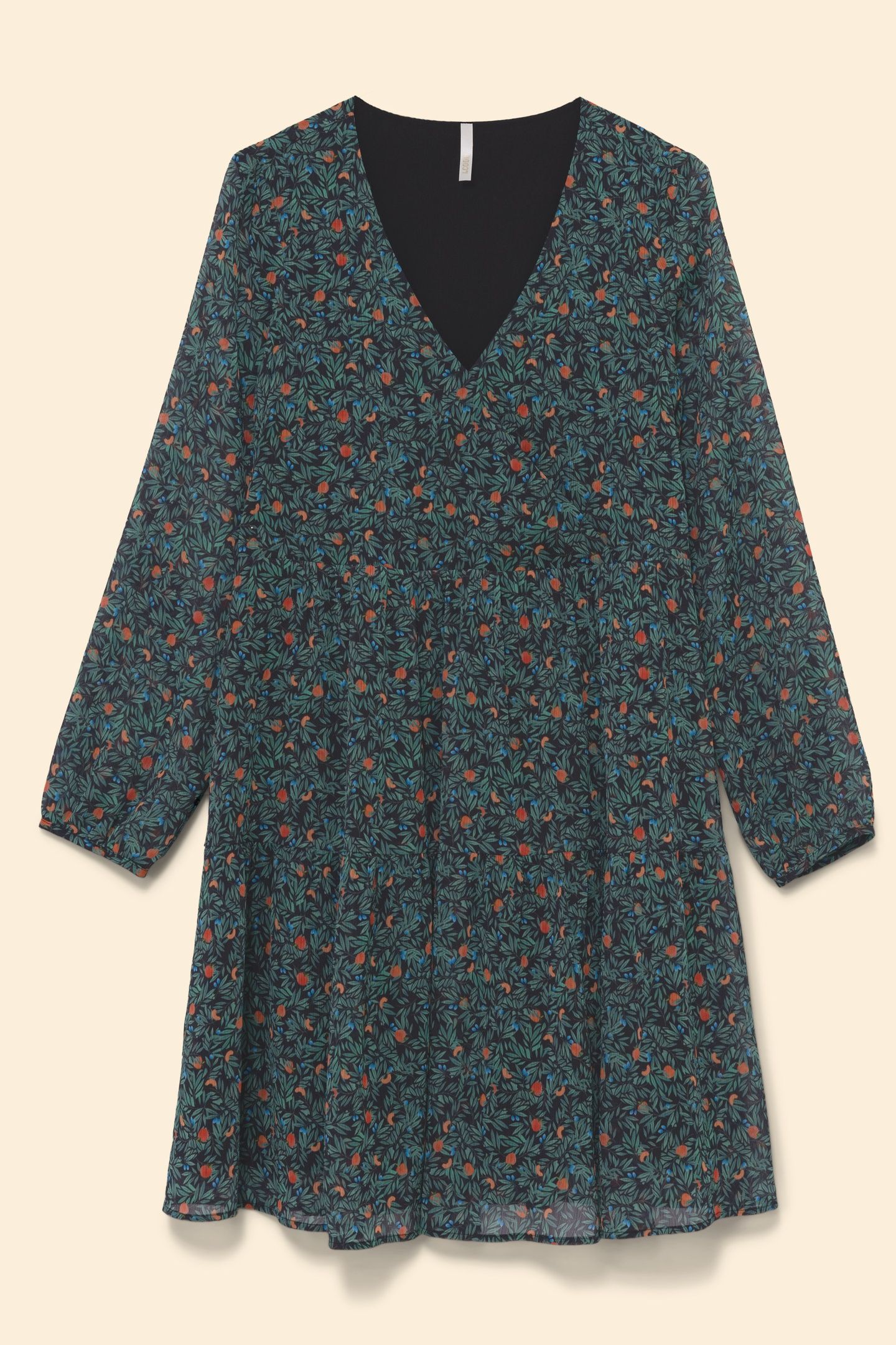GREEN DRESS WITH SUMMER FRUIT PRINT GREEN 5